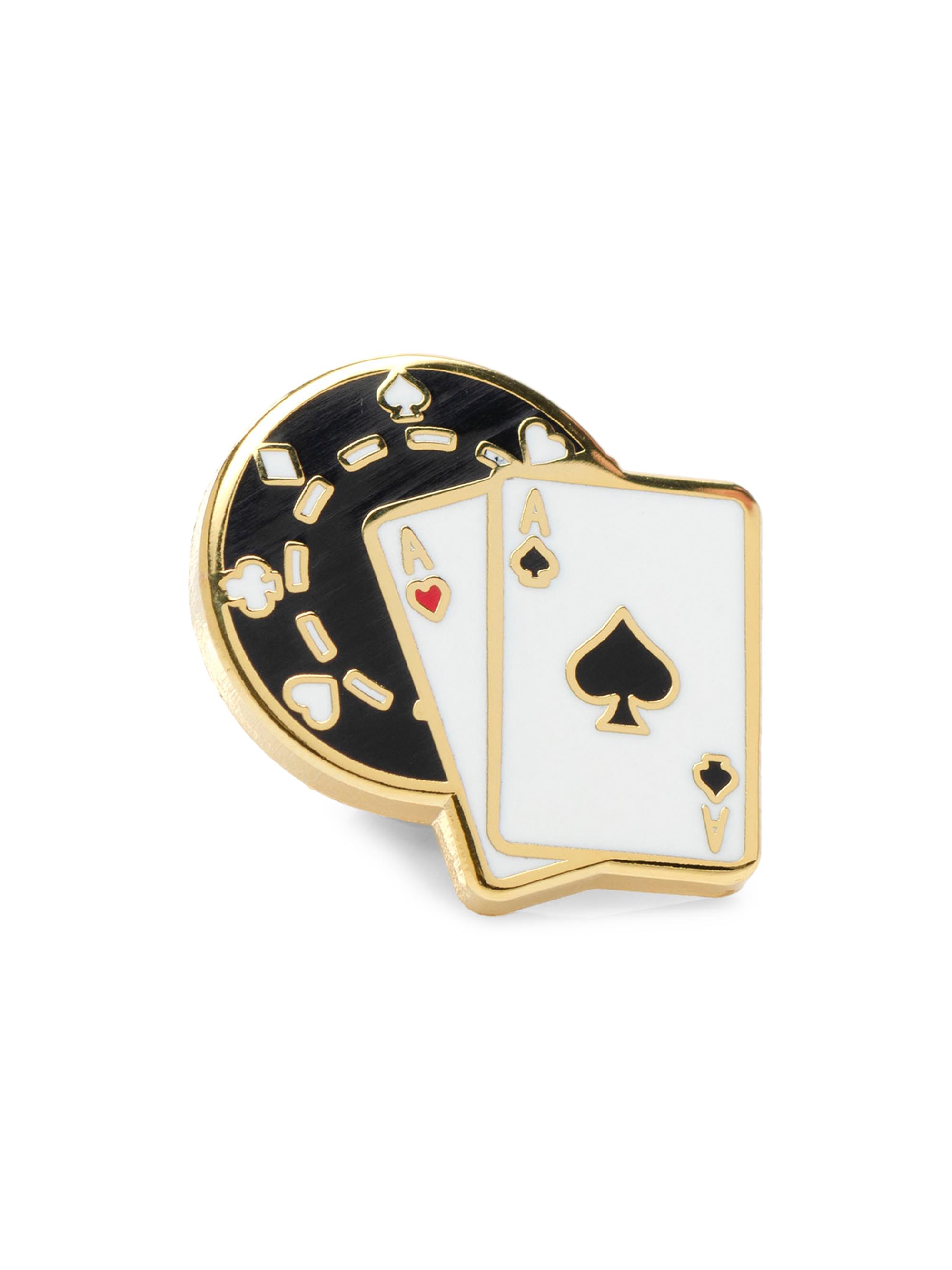 Cufflinks, Inc. Men's Poker Lapel Pin - White