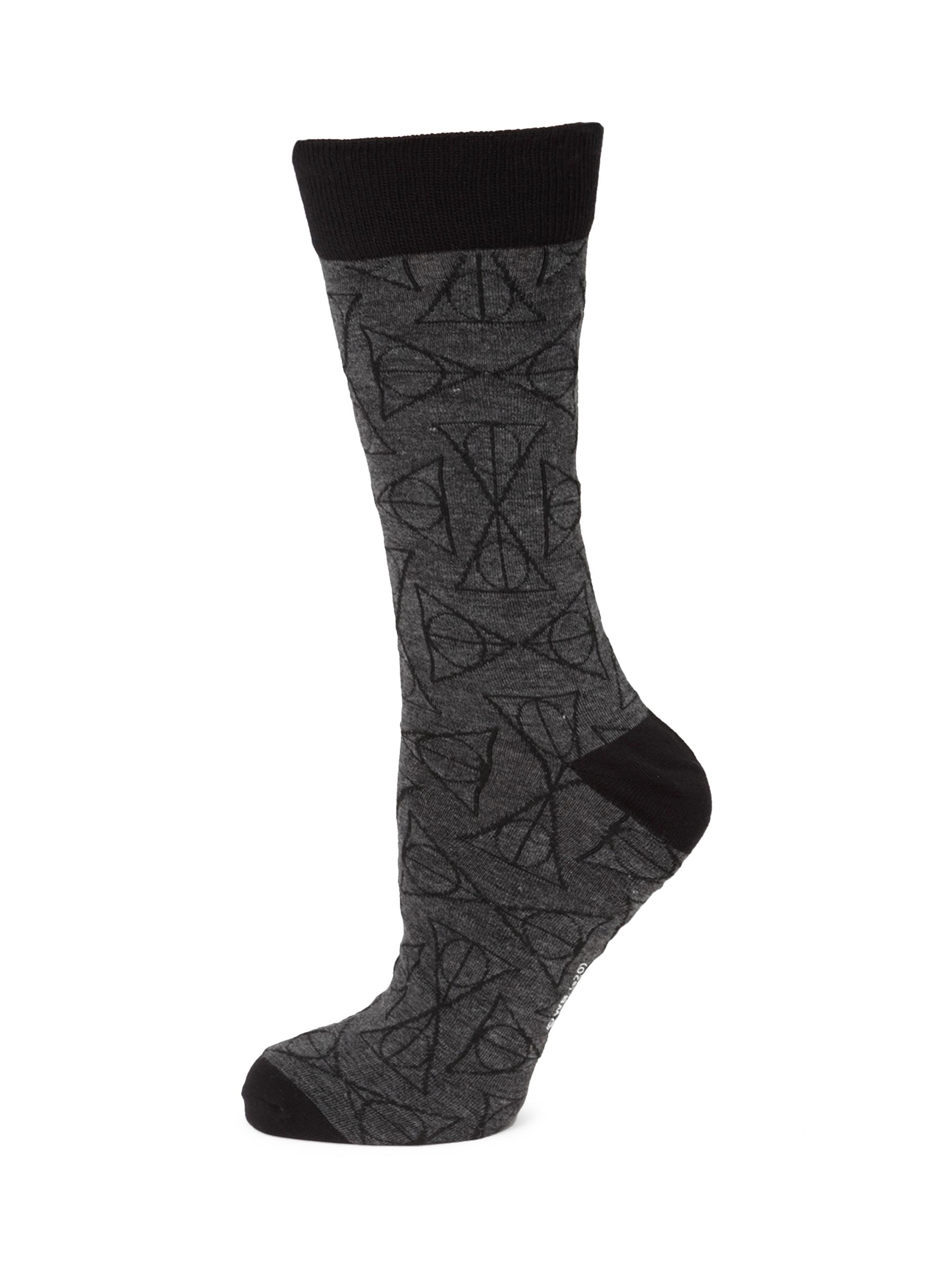 Cufflinks, Inc. Men's Harry Potter Deathly Hallows Socks - Black