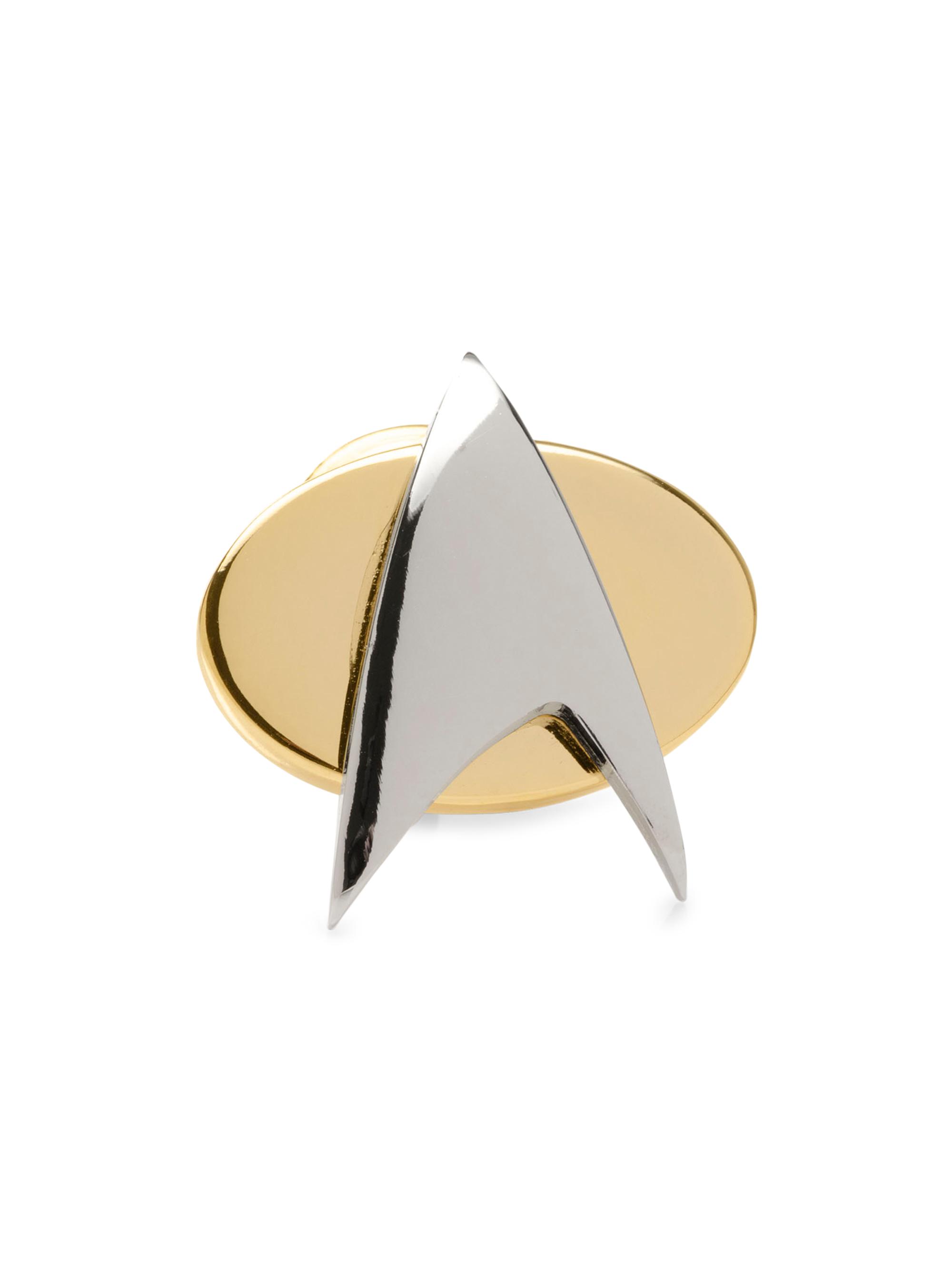 Cufflinks, Inc. Men's Star Trek Star Trek 2 Tone Delta Shield Lapel Pin - Gold
