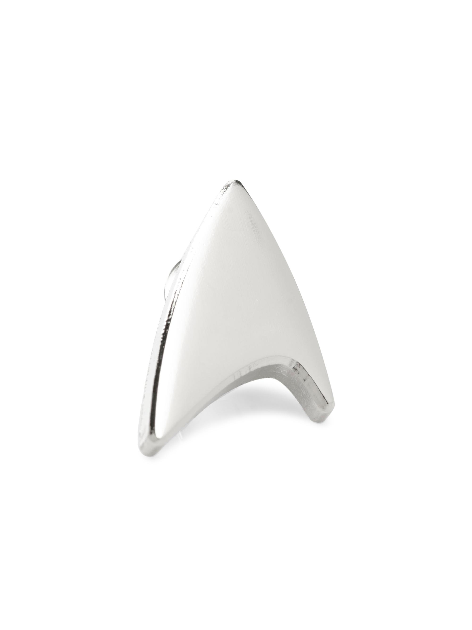 Cufflinks, Inc. Men's Star Trek Star Silver Delta Shield Lapel Pin - Silver