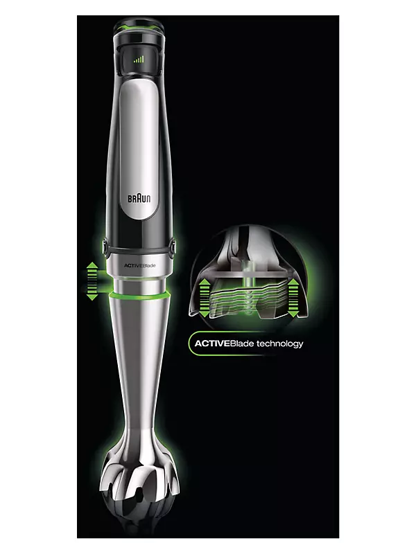 Braun Multiquick 9 Hand Blender with Active Blade Technology and Food  Processor Attachment 