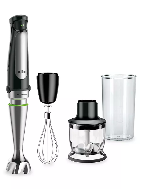 Cordless Variable Speed Hand Blender with Chopper and Whisk