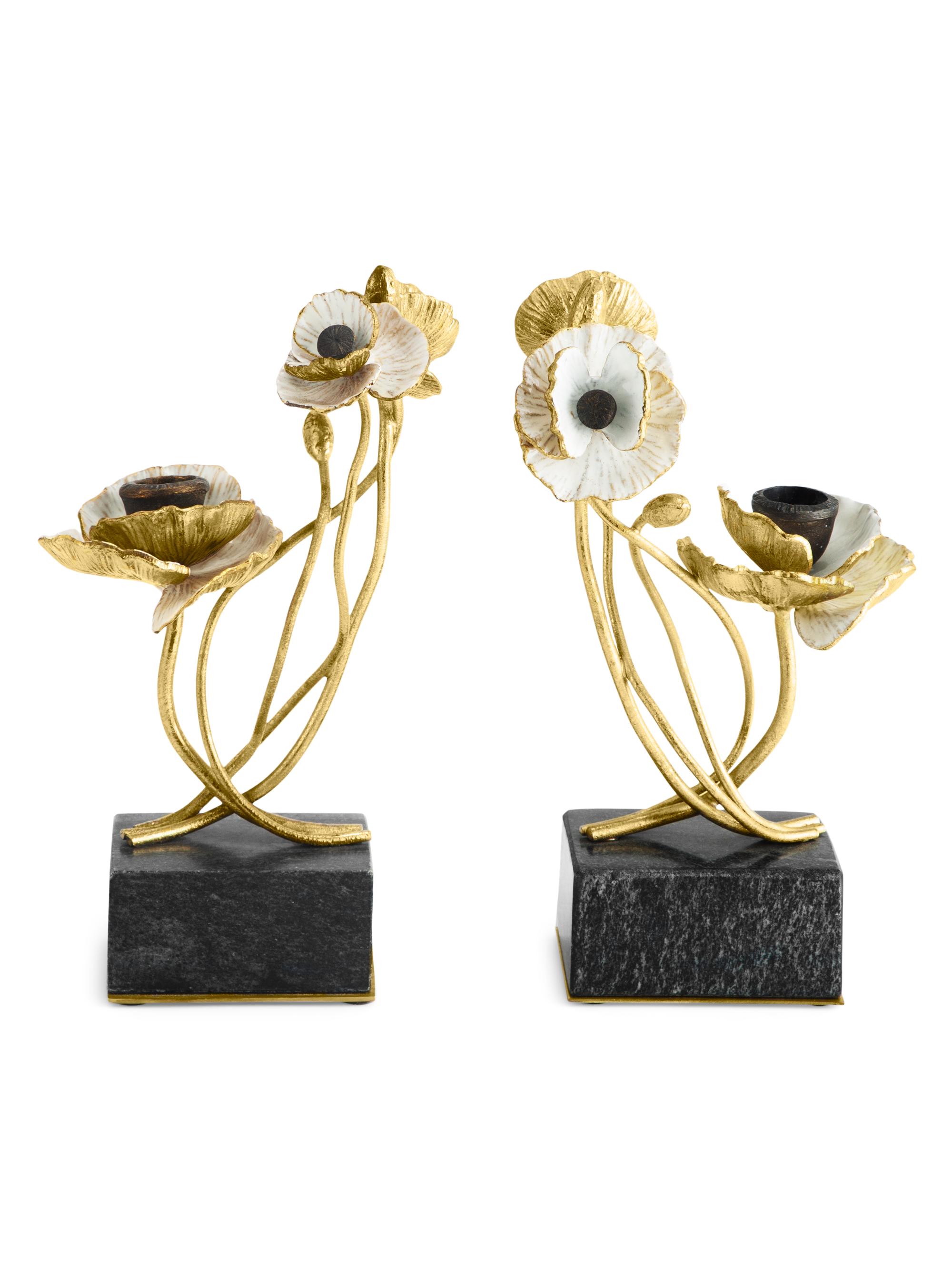 Michael Aram Anemone 2-Piece Candleholder Set