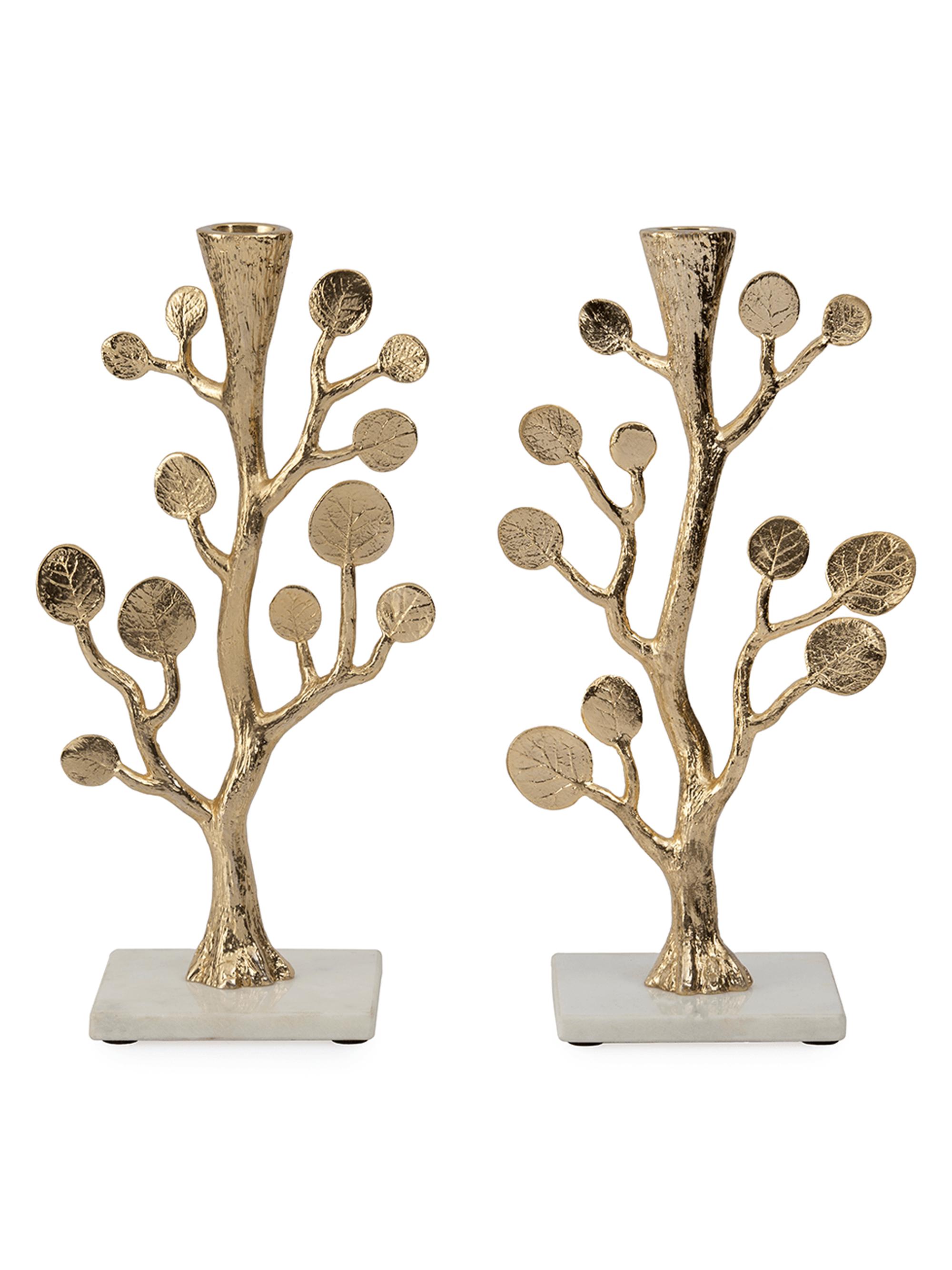 Michael Aram Botanical Leaf 2-Piece Candleholder Set