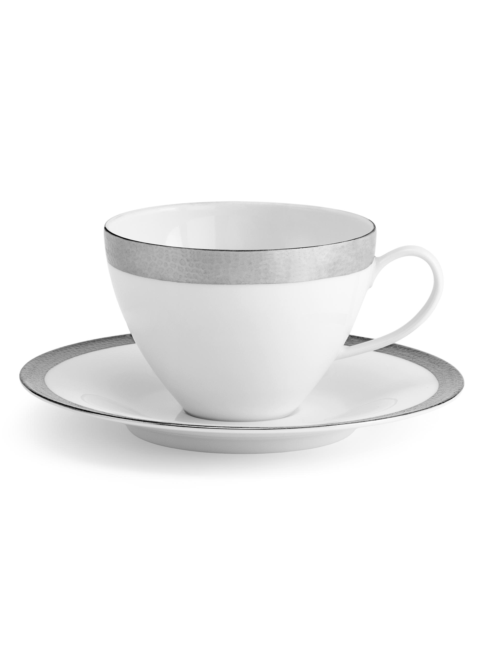 Michael Aram Silversmith 2-Piece Porcelain Cup & Saucer Set