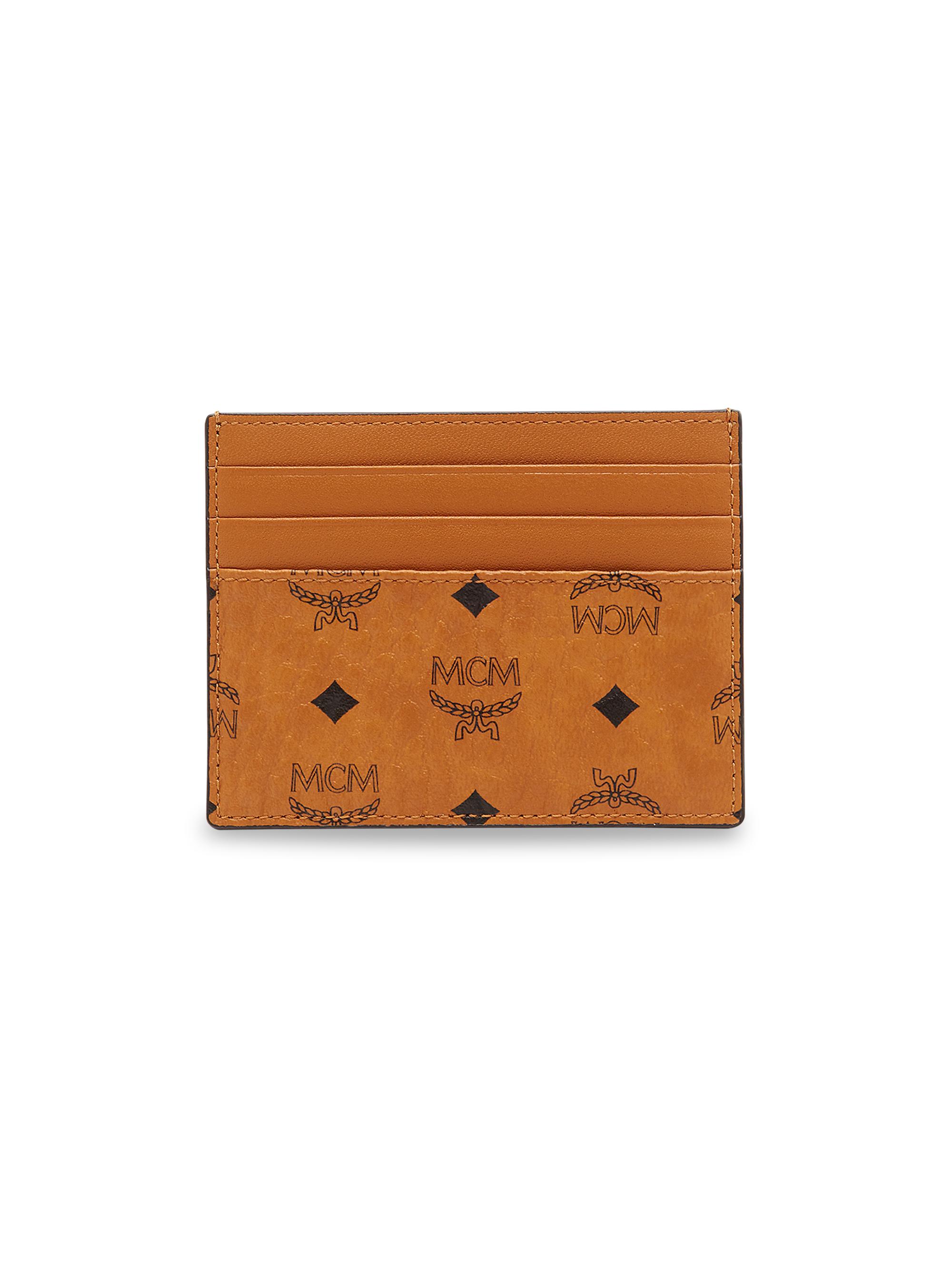 MCM Men's Logo Card Case - Cognac