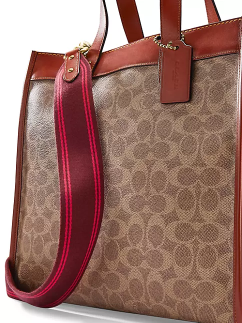 Buy Coach Signature Coated Canvas Field Tote, Brown Color Women