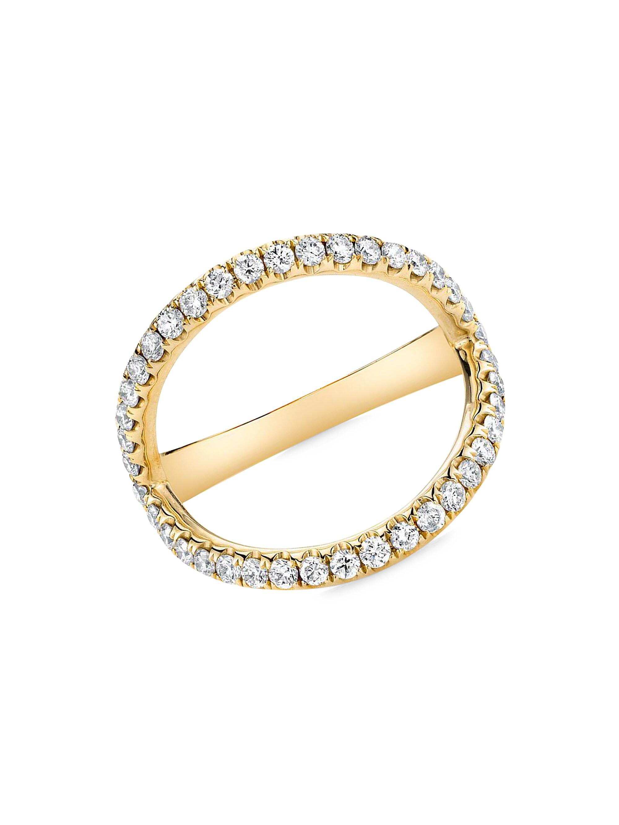 Anita Ko Women's 18K Yellow Gold & Diamond Arc Ring - Gold