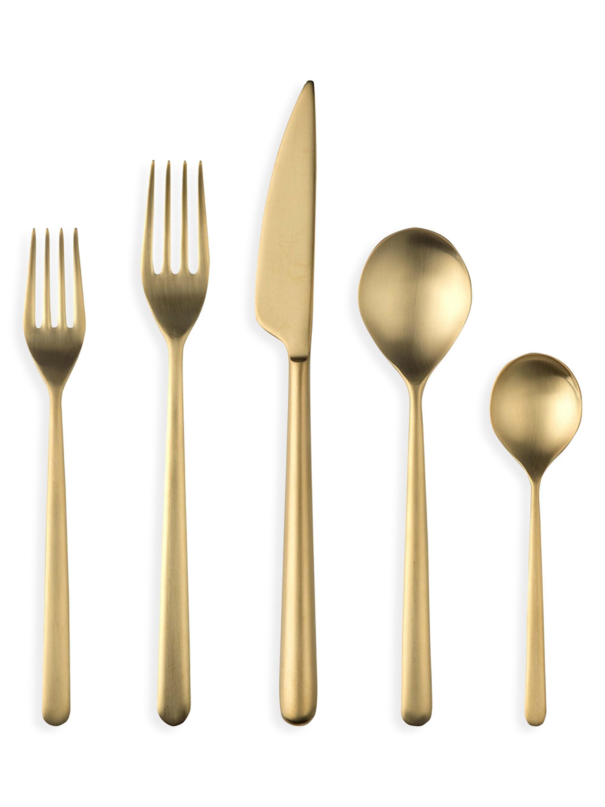 Mepra Linea Ice Oro 20-Piece Flatware Set