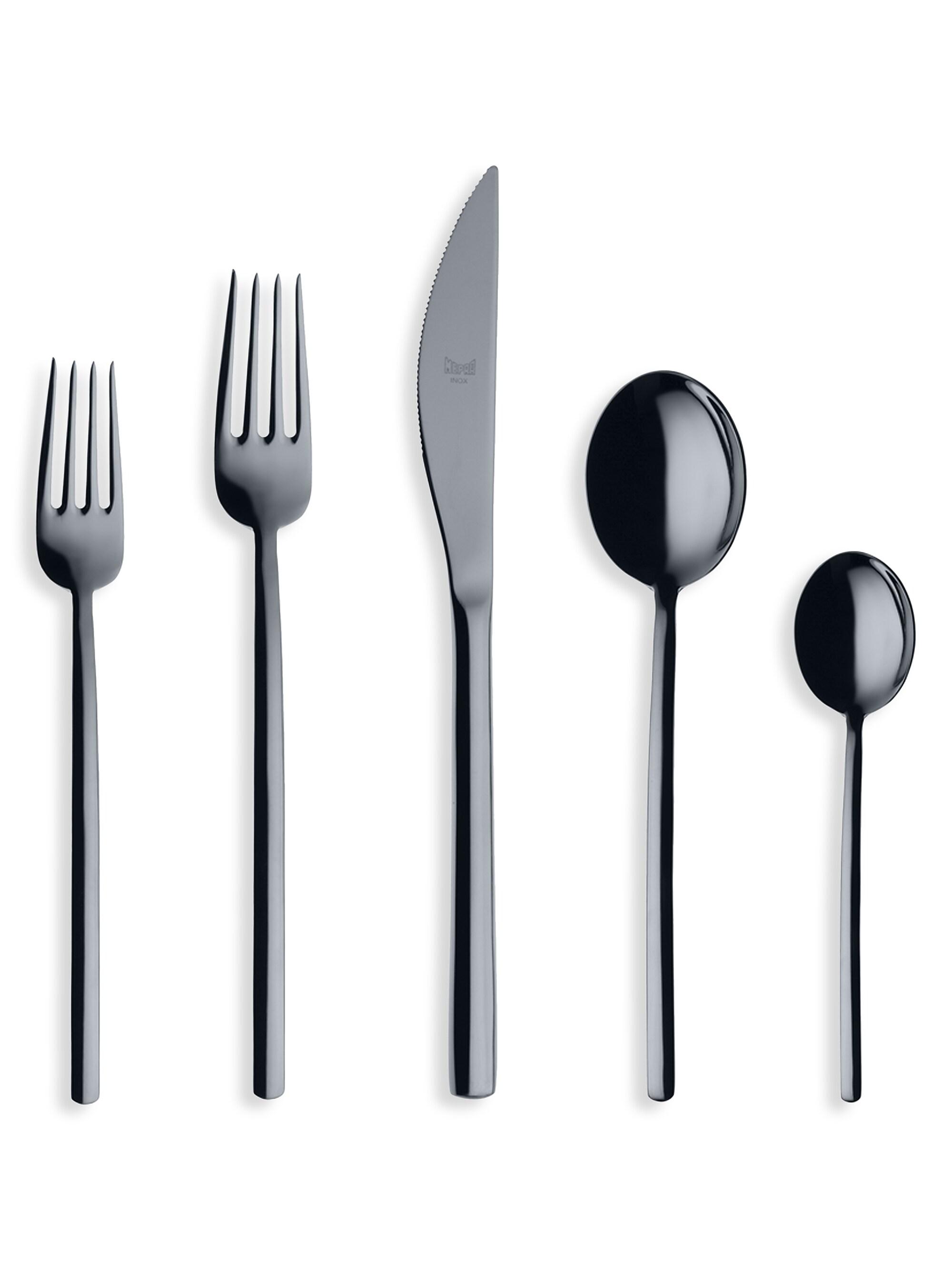 Mepra Due Oro Nero 5-Piece Flatware Set