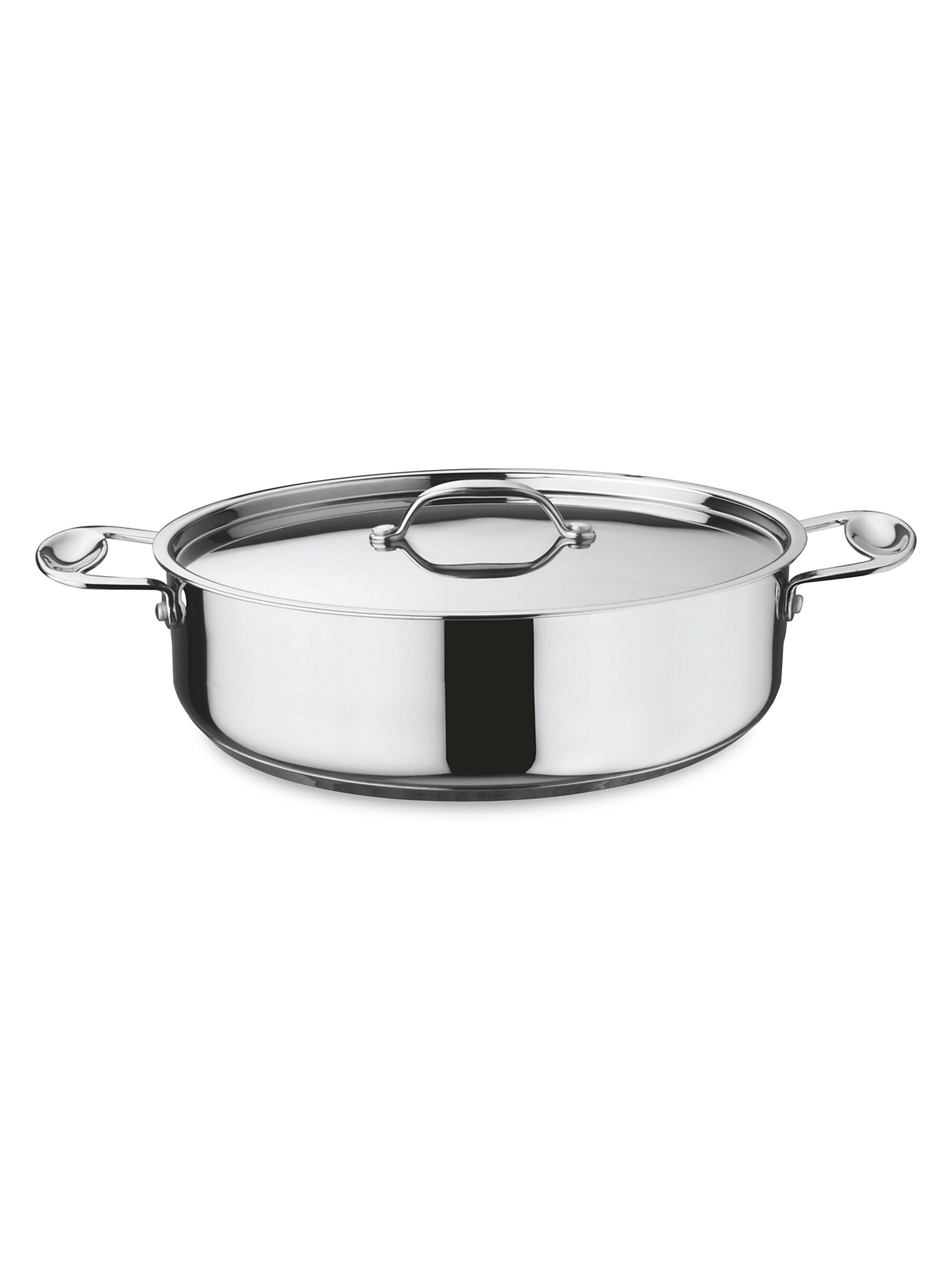 Mepra Glamour Stone Stainless Steel Deep Oval Casserole with Lid