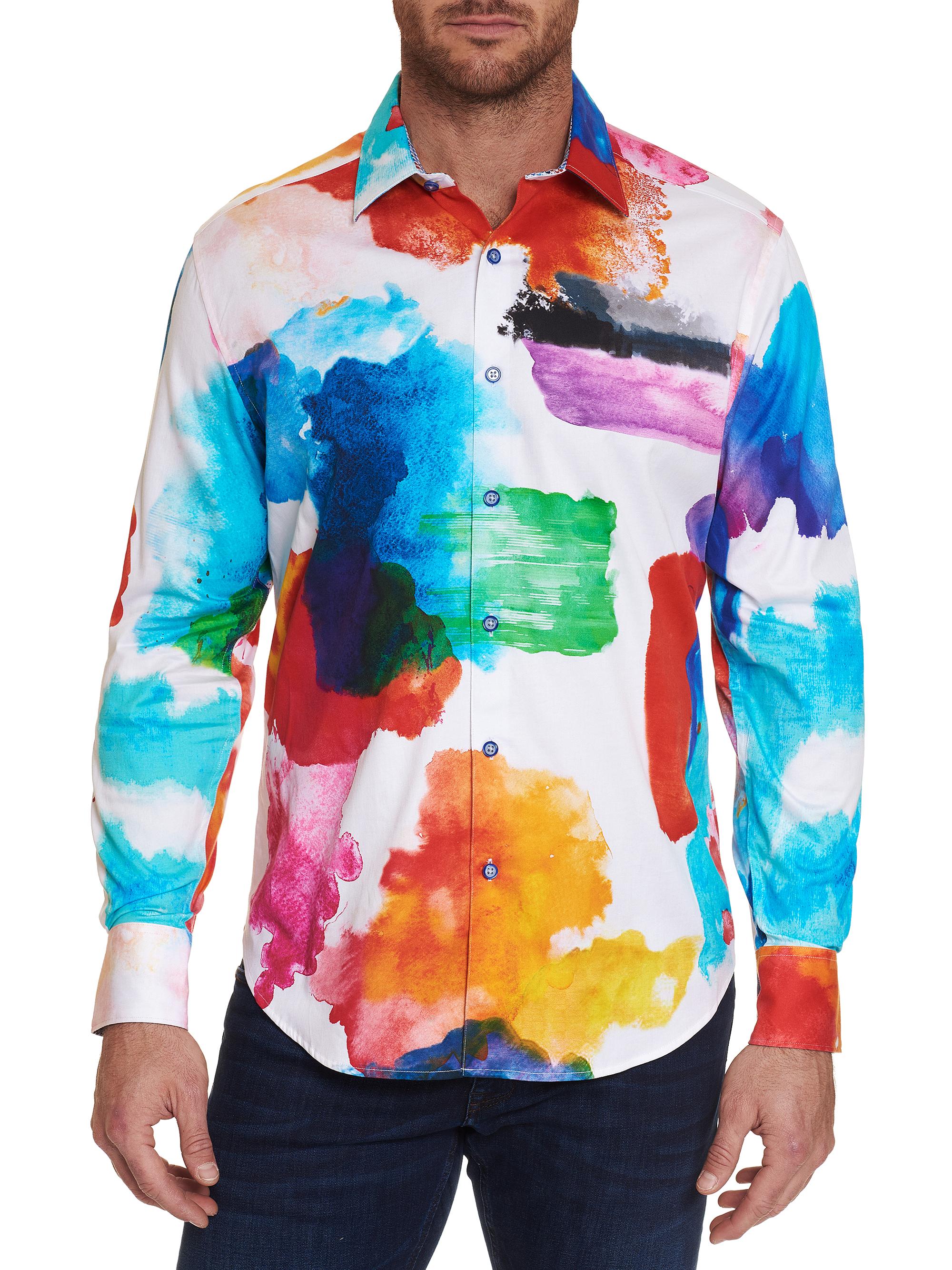 Robert Graham Men's Work Of Genius Classic-Fit Watercolor Sport Shirt