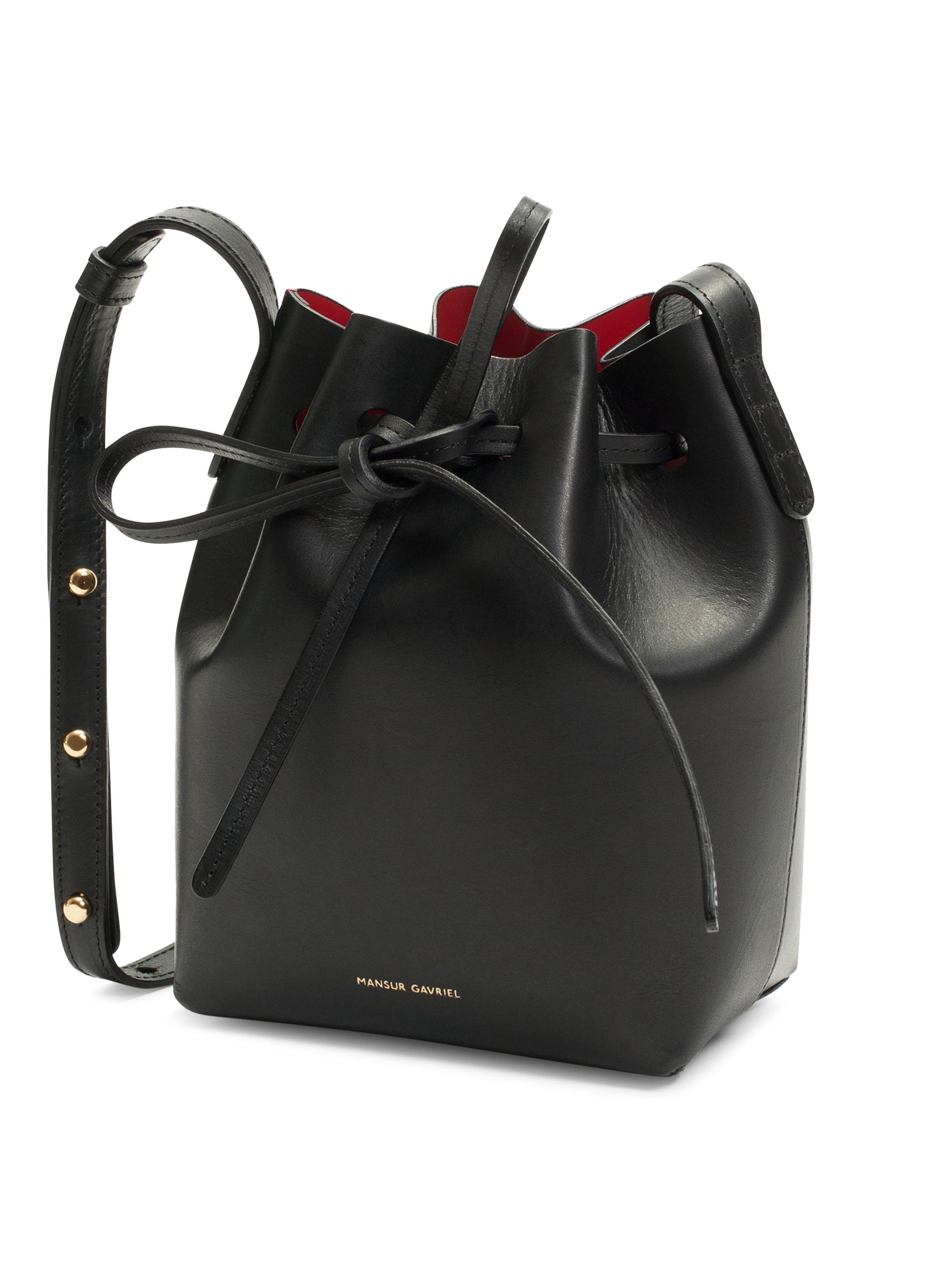 Mansur Gavriel Mini Leather Bucket Bag | Saks Fifth Avenue
