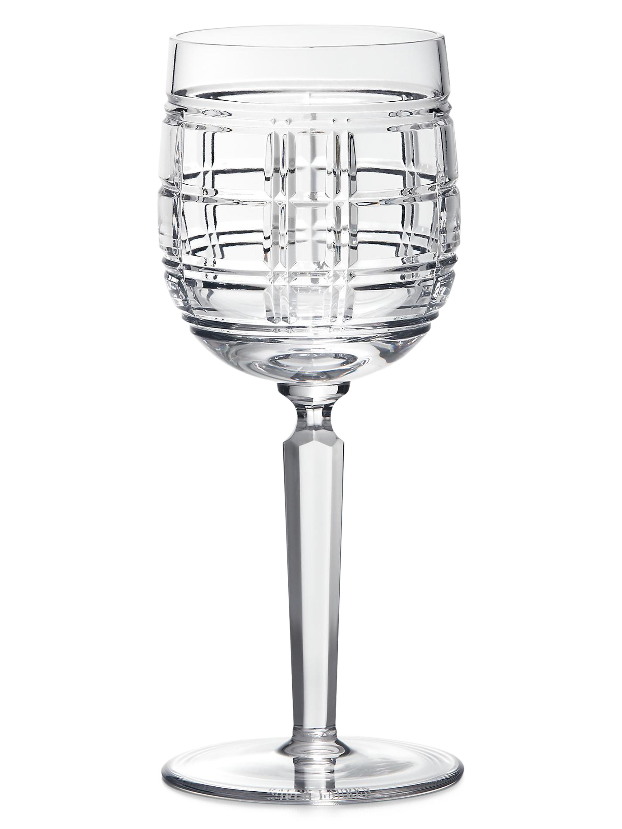 Ralph Lauren Hudson Plaid White Wine Glass