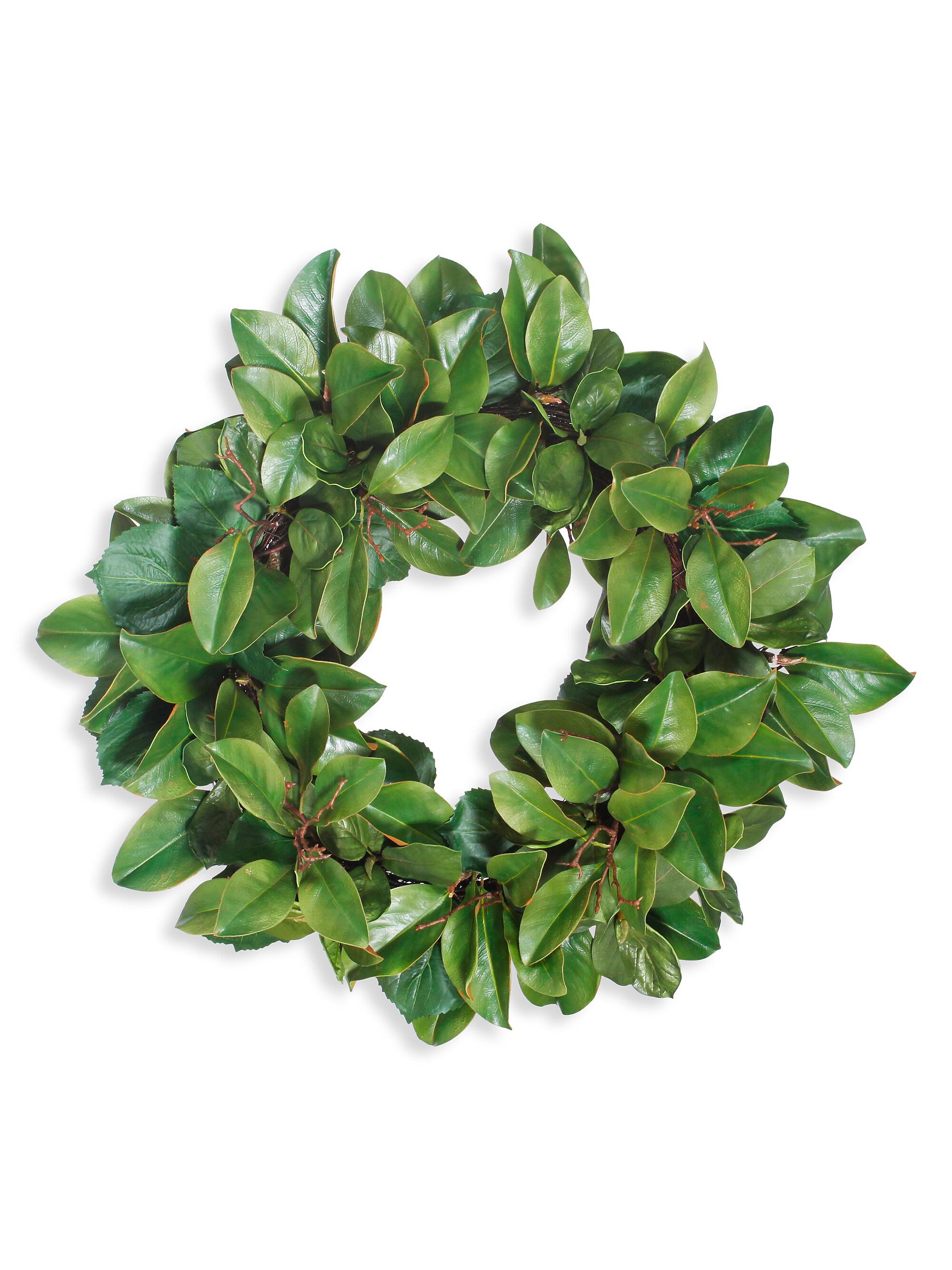 Winward Home Everyday Magnolia Leaf Twig Wreath