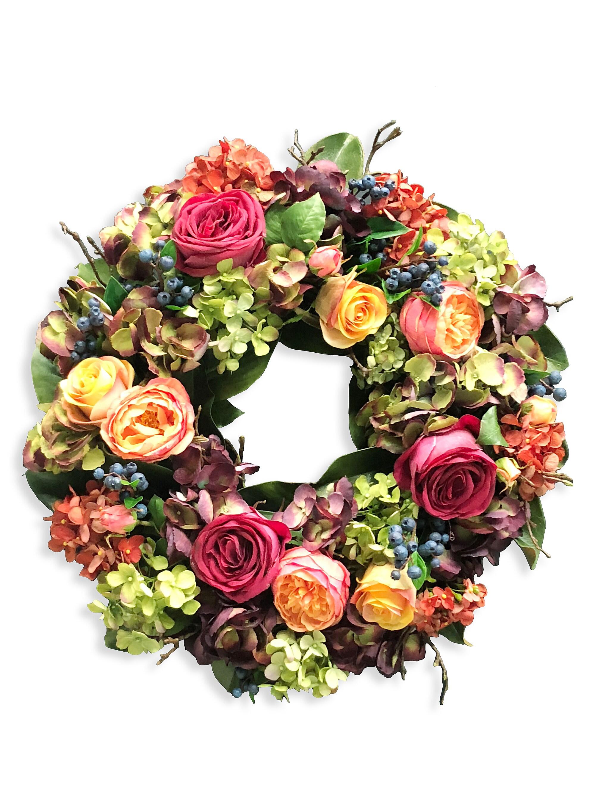 Winward Home Everyday Hydrangea Rose Wreath