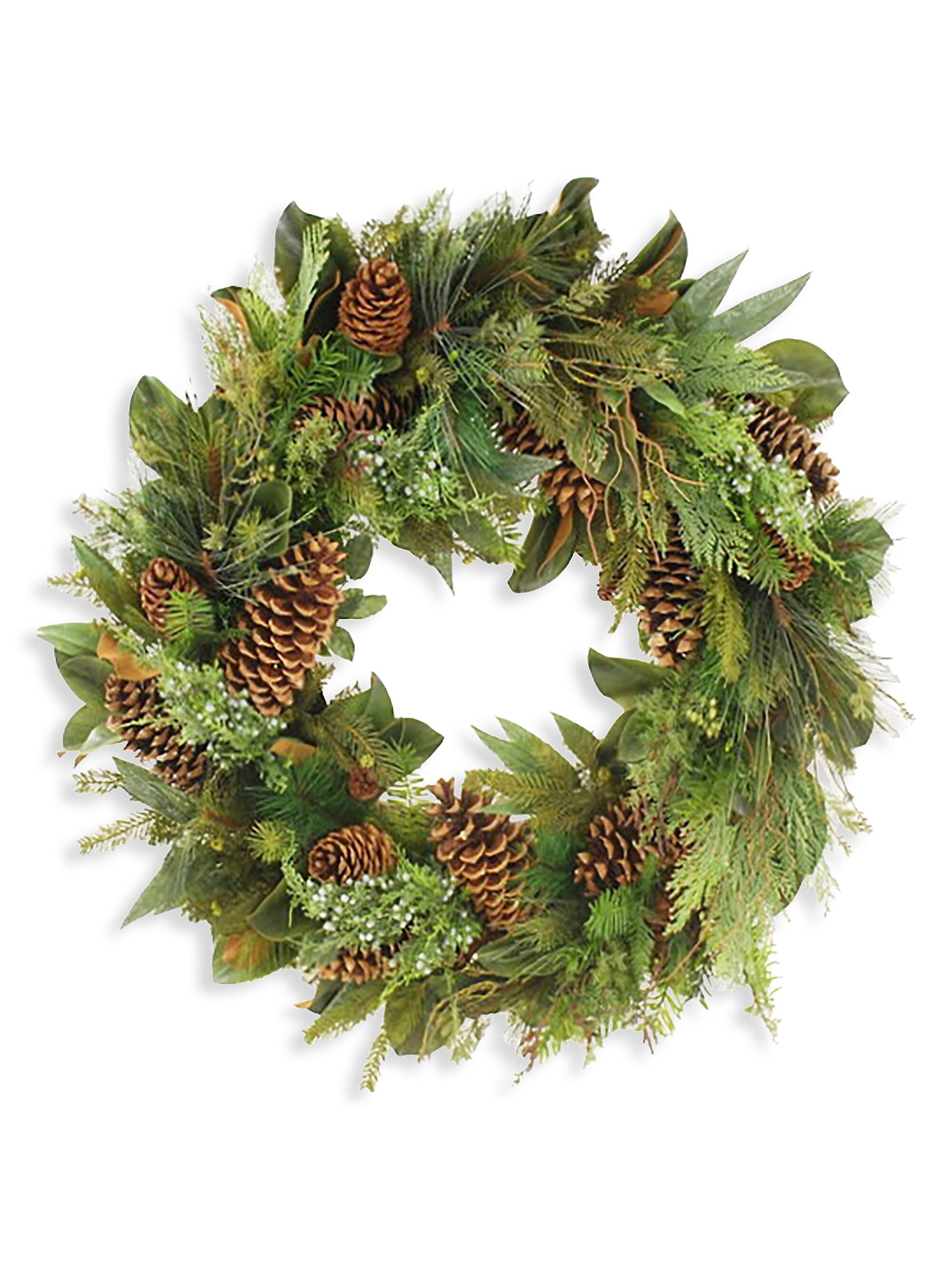 Winward Home Holiday Montana Wood Permanent BotanicalWreath