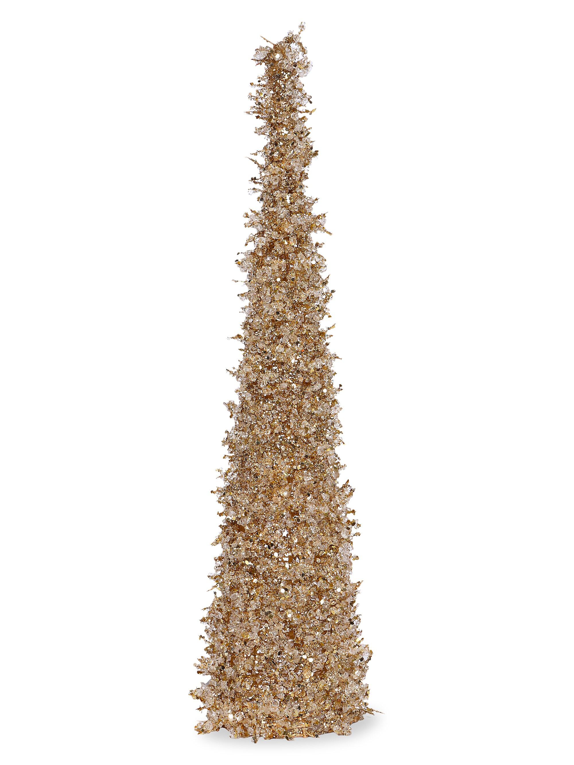 Winward Home Holiday Goldtone Ice Cone Tree