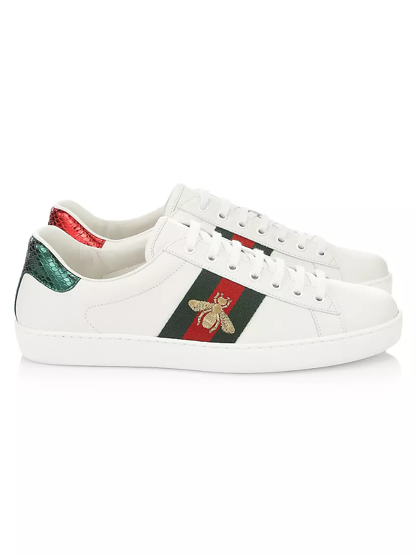 Gucci Ace Bees and Stars Sz 9.5 Embroidered Low-top