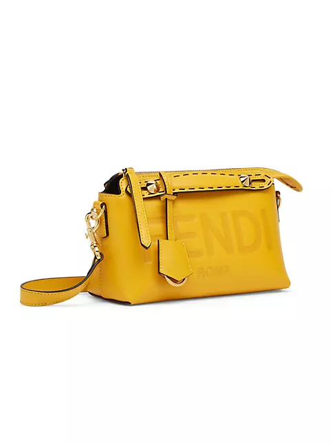Fendi By The Way Boston Bag Mini Light Pink in Calf Leather with Gold-tone  - US