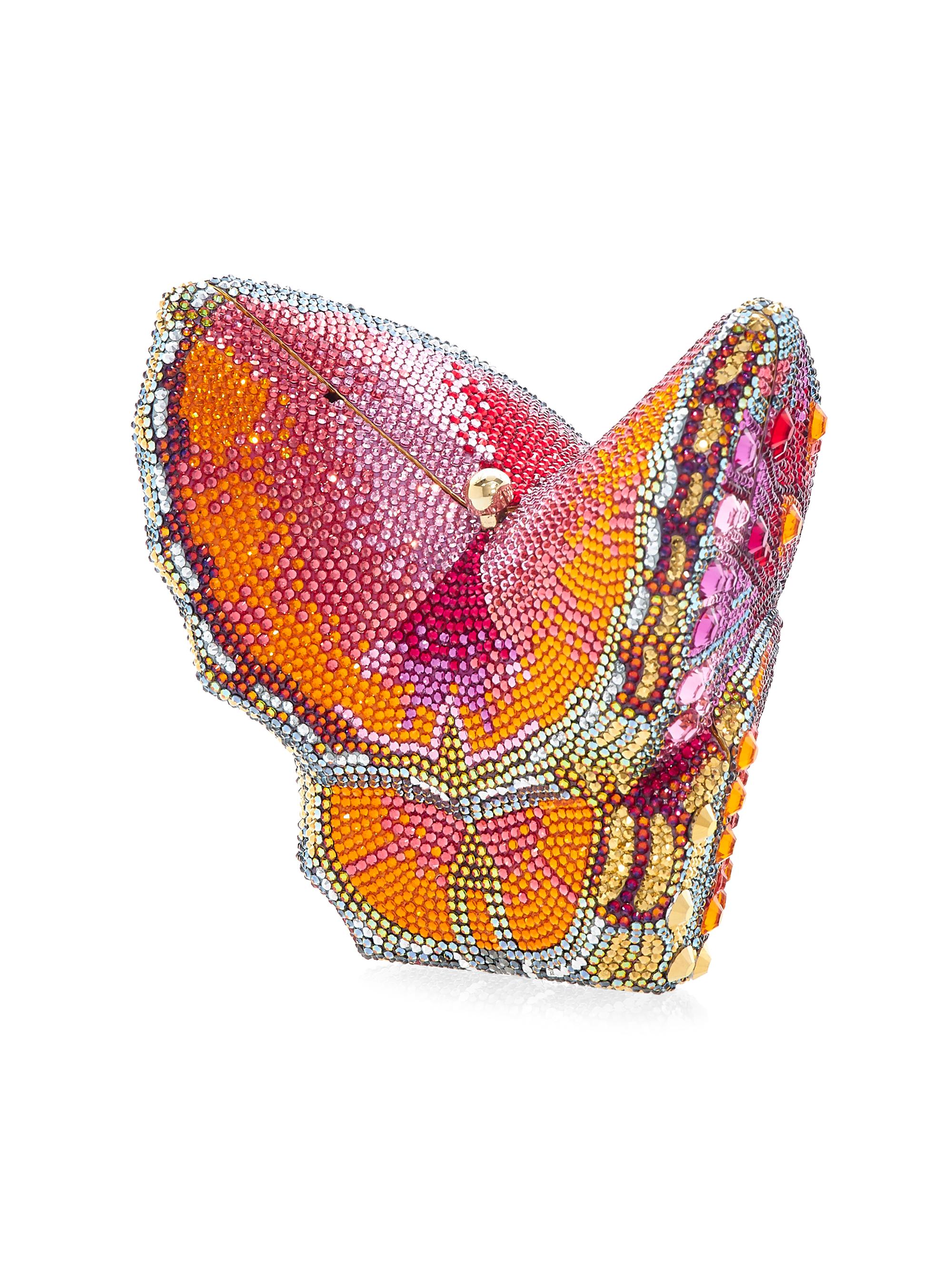 Judith Leiber Couture Butterfly Fireclipper Crystal Clutch 