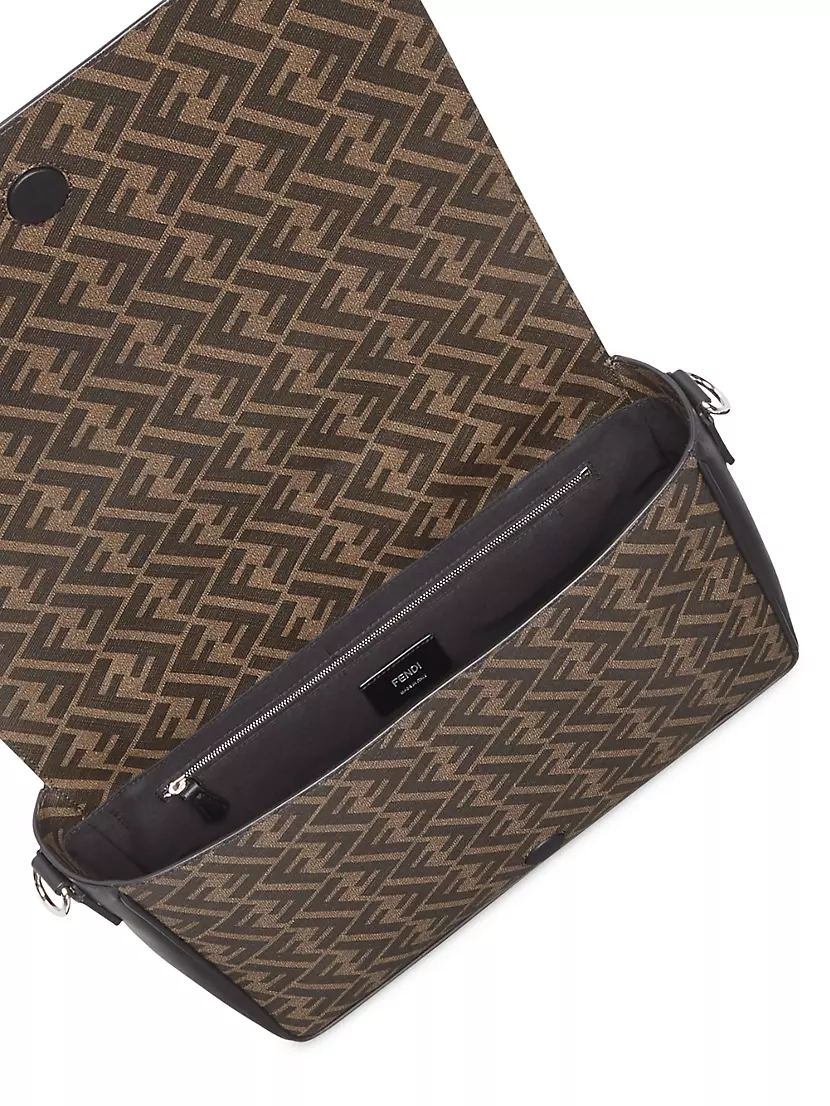 Fendi Men's Messenger Bag Stamp Black Bag 7M0238-A4BH-F0B1J 2002016582776 -  Handbags - Jomashop