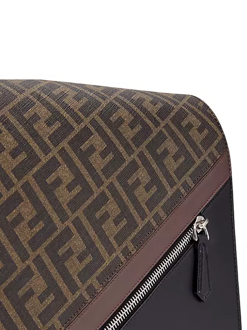 Fendi Black Zucca Embossed Leather Motif Zip Clutch Fendi | The Luxury  Closet