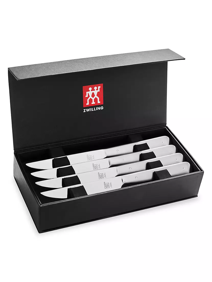 Lux Decor Collection 8-Piece Steak Knives Set - Black Stainless