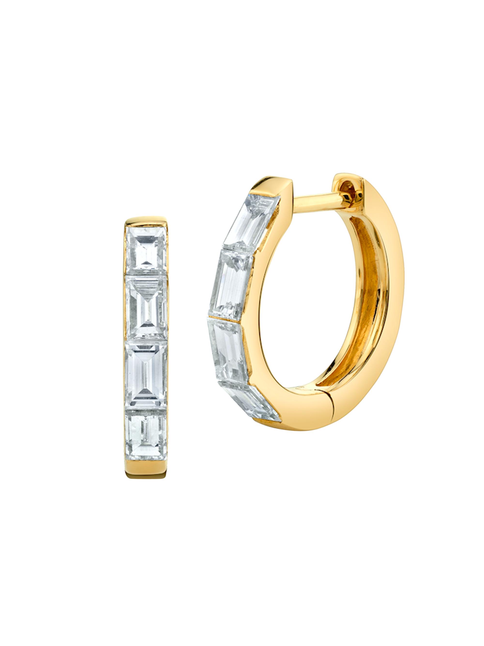 Anita Ko Women's 18K Yellow Gold & Baguette Diamond Huggie Hoop Earrings - Yellow Gold