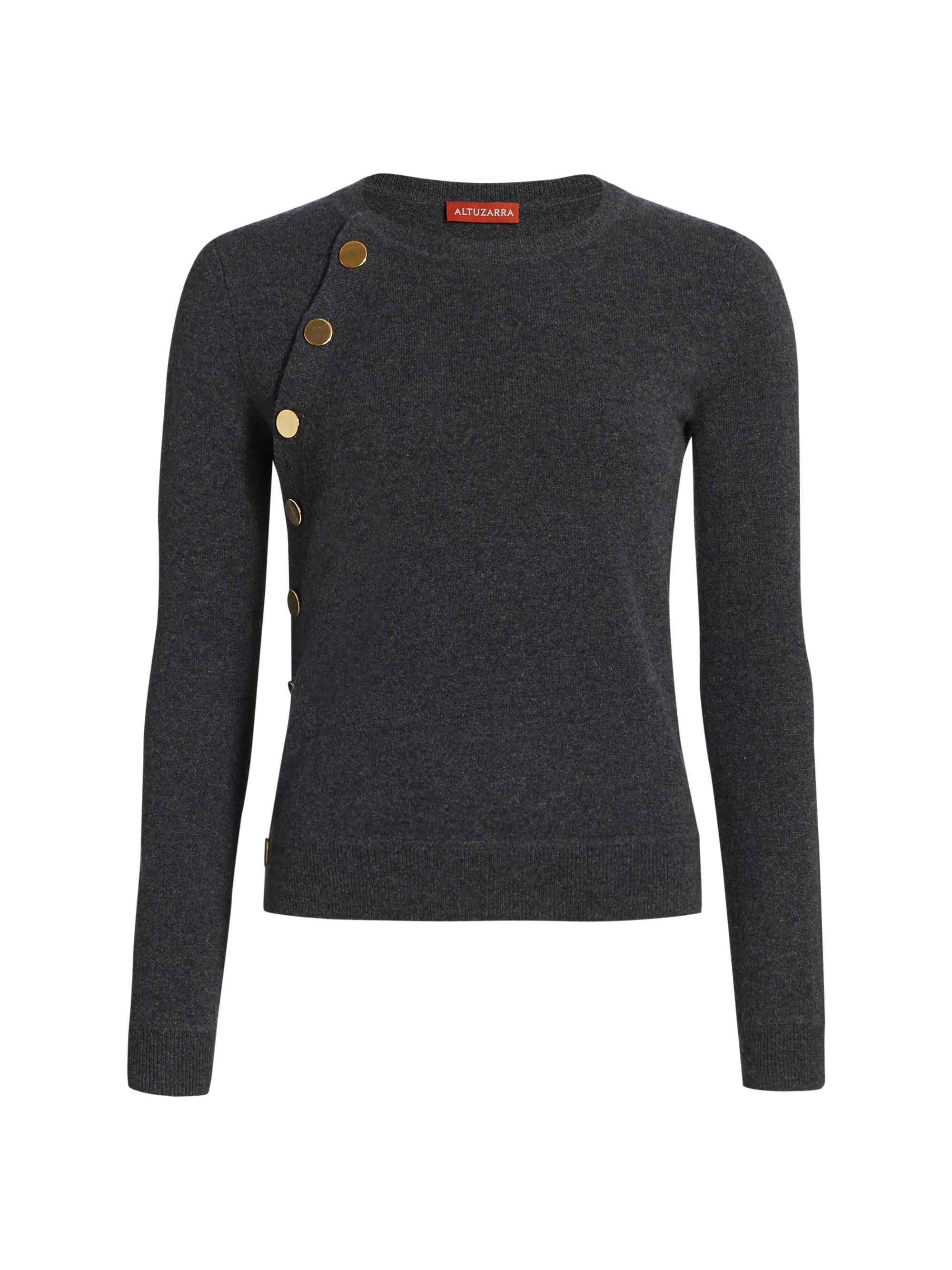 Altuzarra Women's Minamoto Cashmere Button Knit Sweater - Carbon