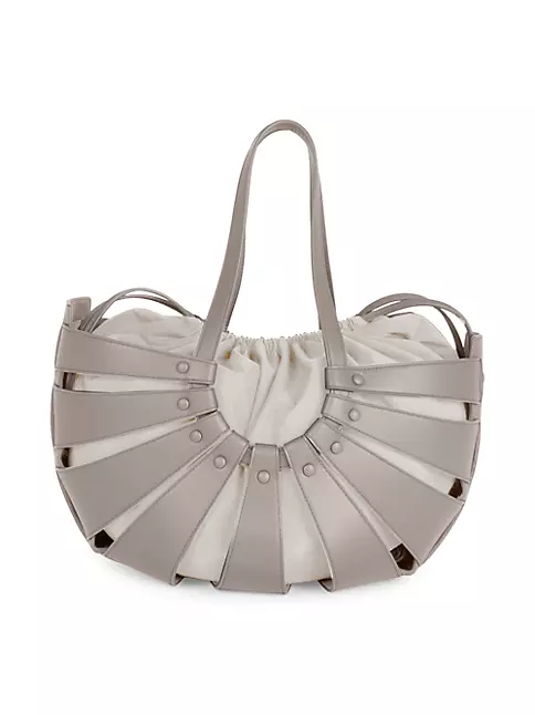 Bottega Veneta Intrecciato Convertible handbag, NEW without tag, Gray,  Medium