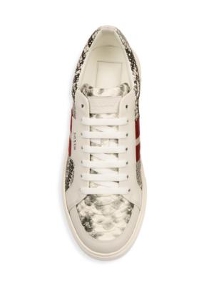 Bally logo-print leather sneakers - White