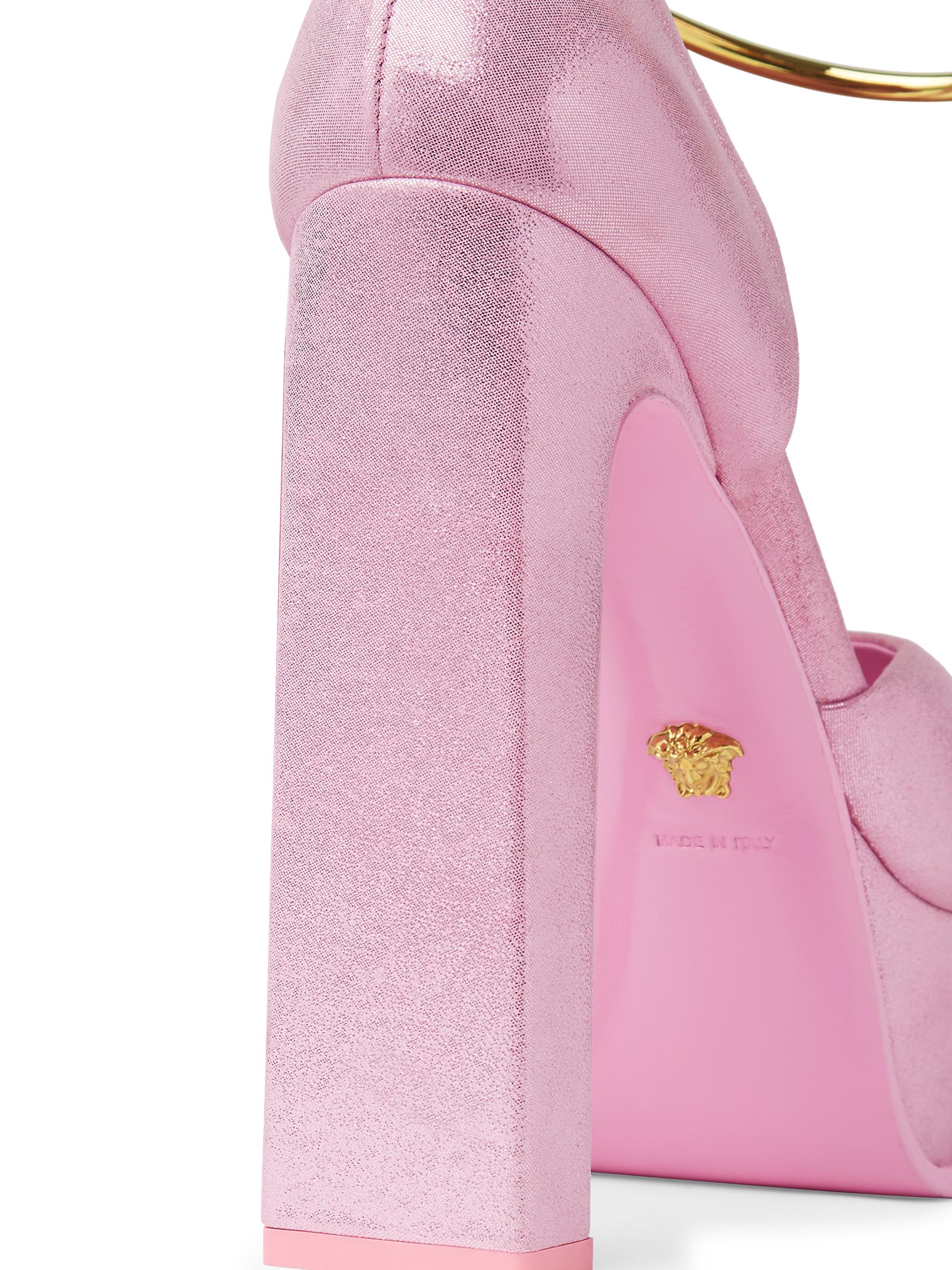 medusa eternity glitter leather platform sandals