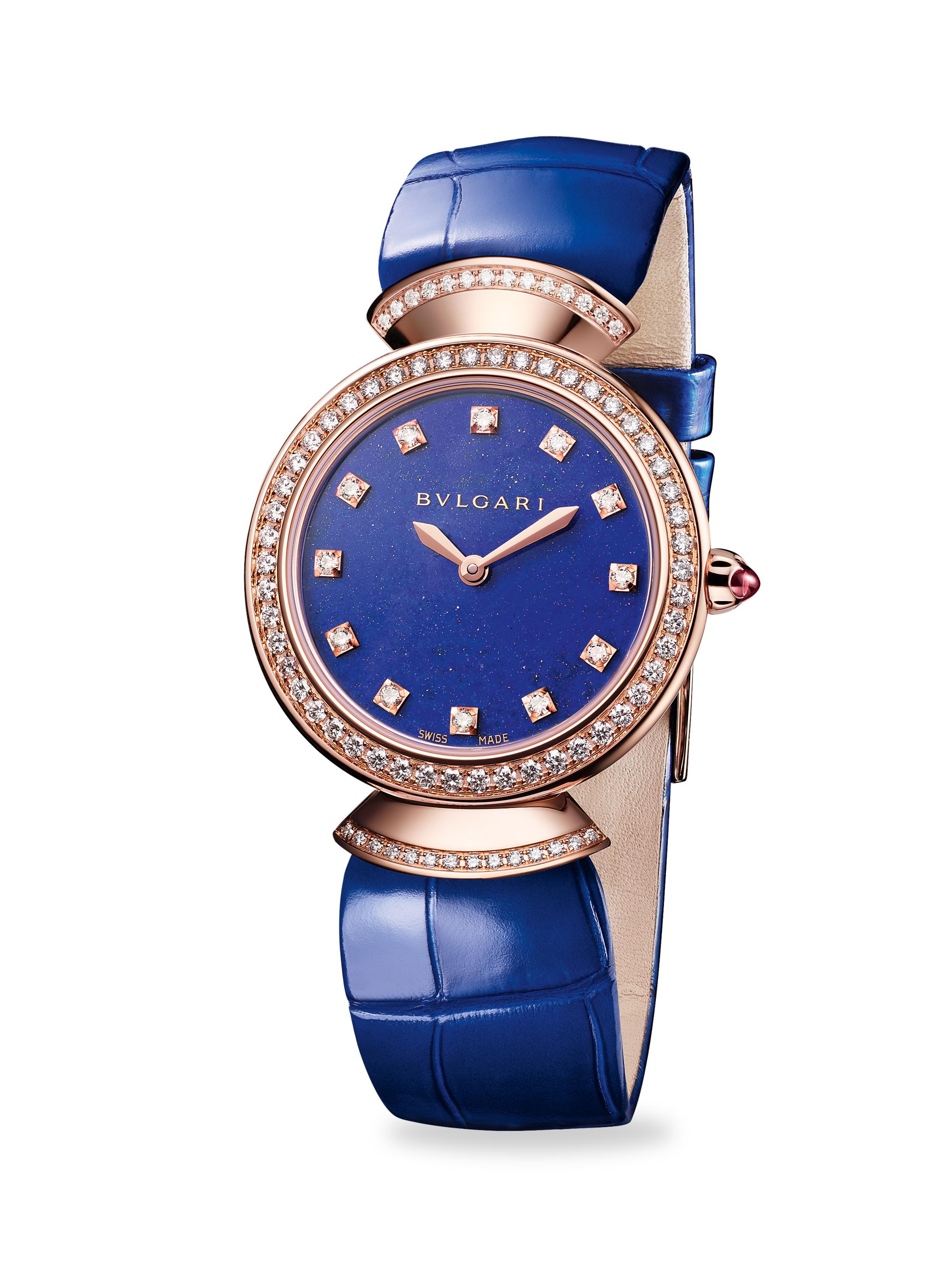BVLGARI Women's Divas' Dream 18K Rose Gold & Diamond Alligator Strap Watch - Rose Gold