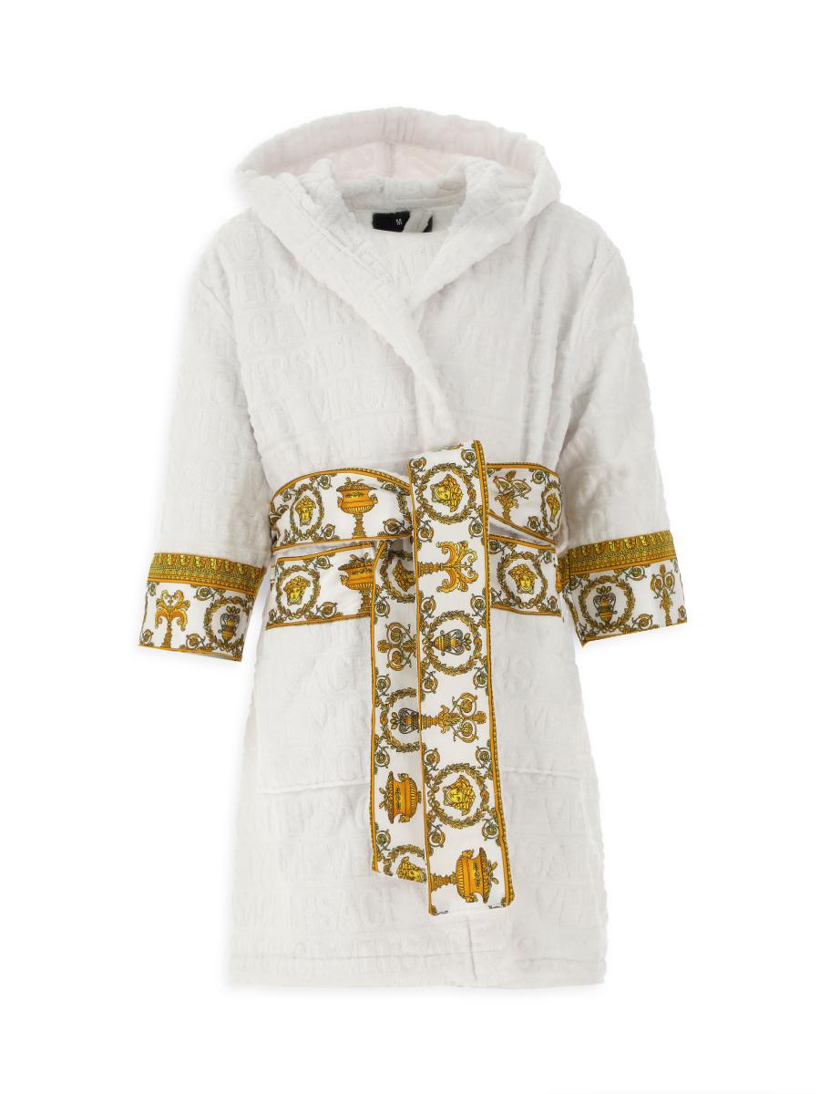 Versace Little Kid's & Kid's Decorative Trim Cotton Robe