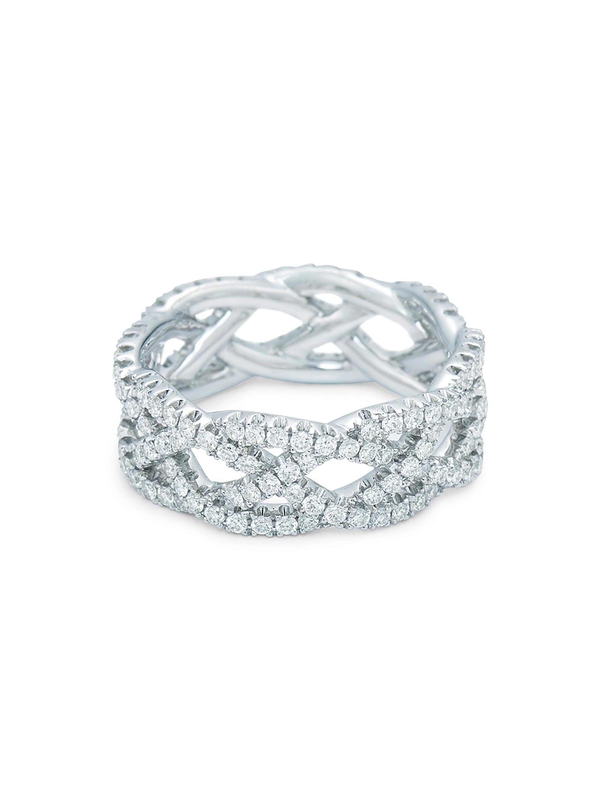 Kwiat Women's Twist 18K White Gold & Diamond Pavé 4-Row Ring - White Gold