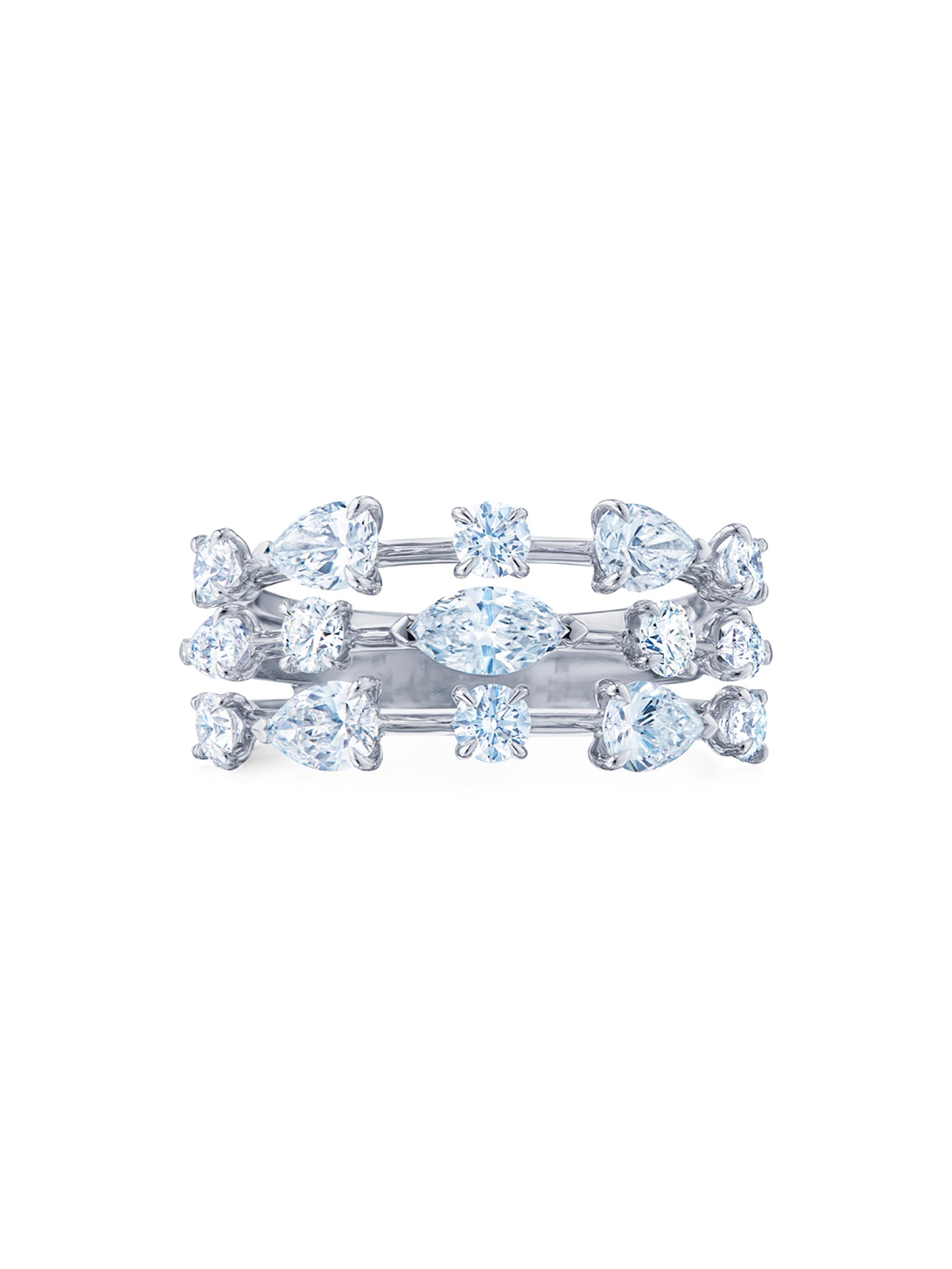 Kwiat Women's Starry Night 18K White Gold & Diamond 3-Row Ring - White Gold