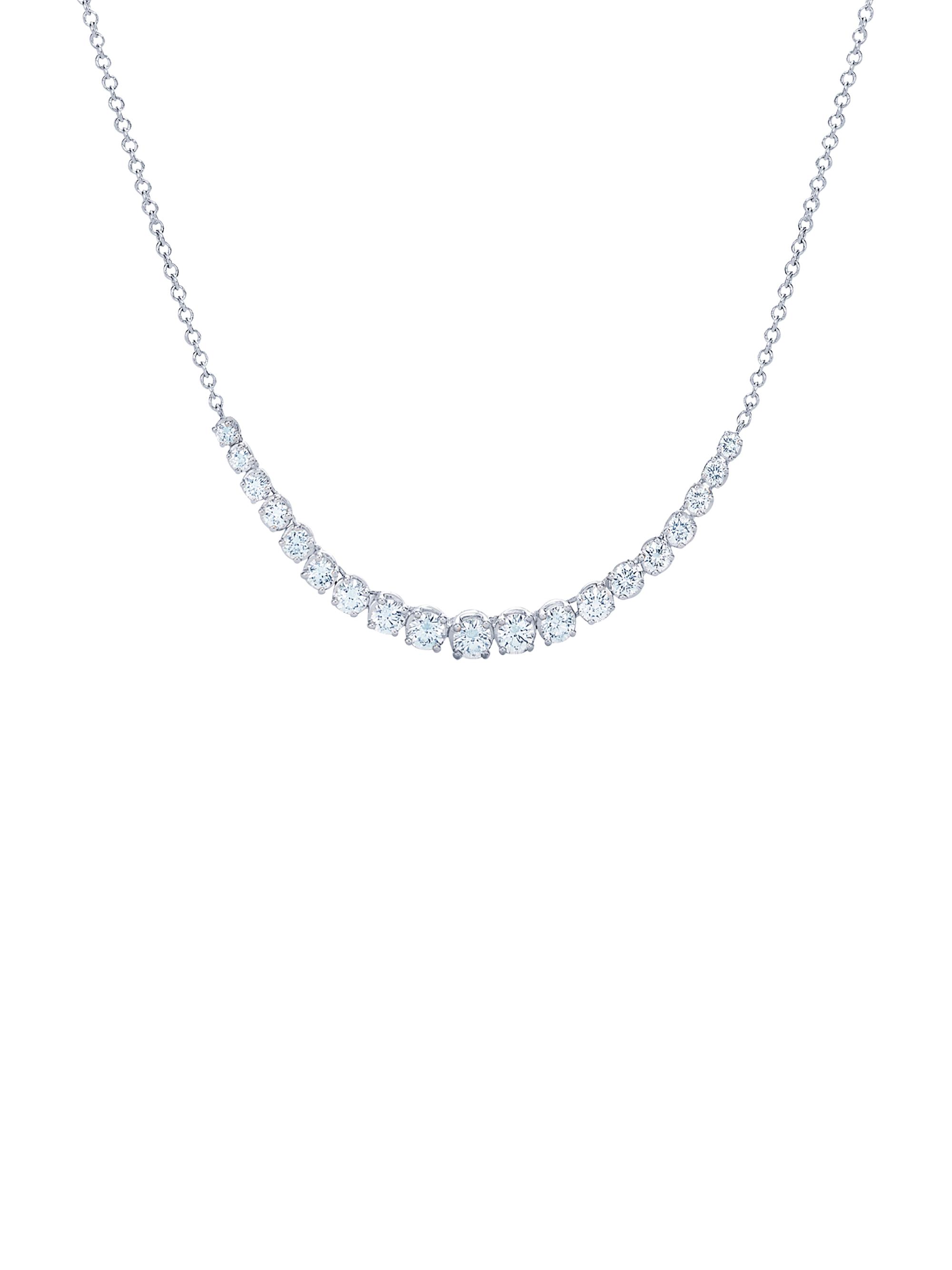 Kwiat Women's Riviera 18K White Gold & Diamond Line Graduated Necklace - White Gold