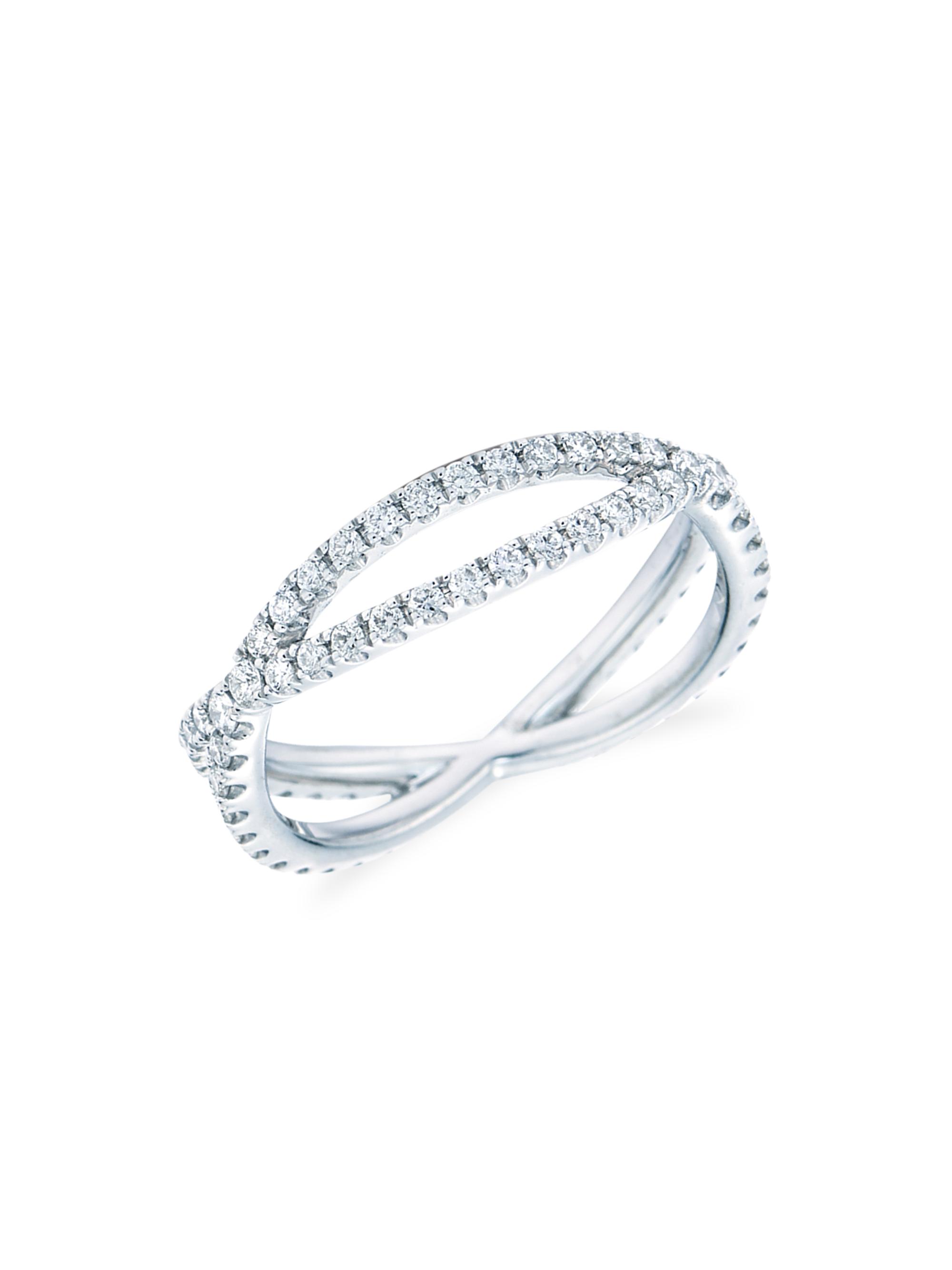 Kwiat Women's Fidelity 18K White Gold & Diamond Crossover Ring - White Gold
