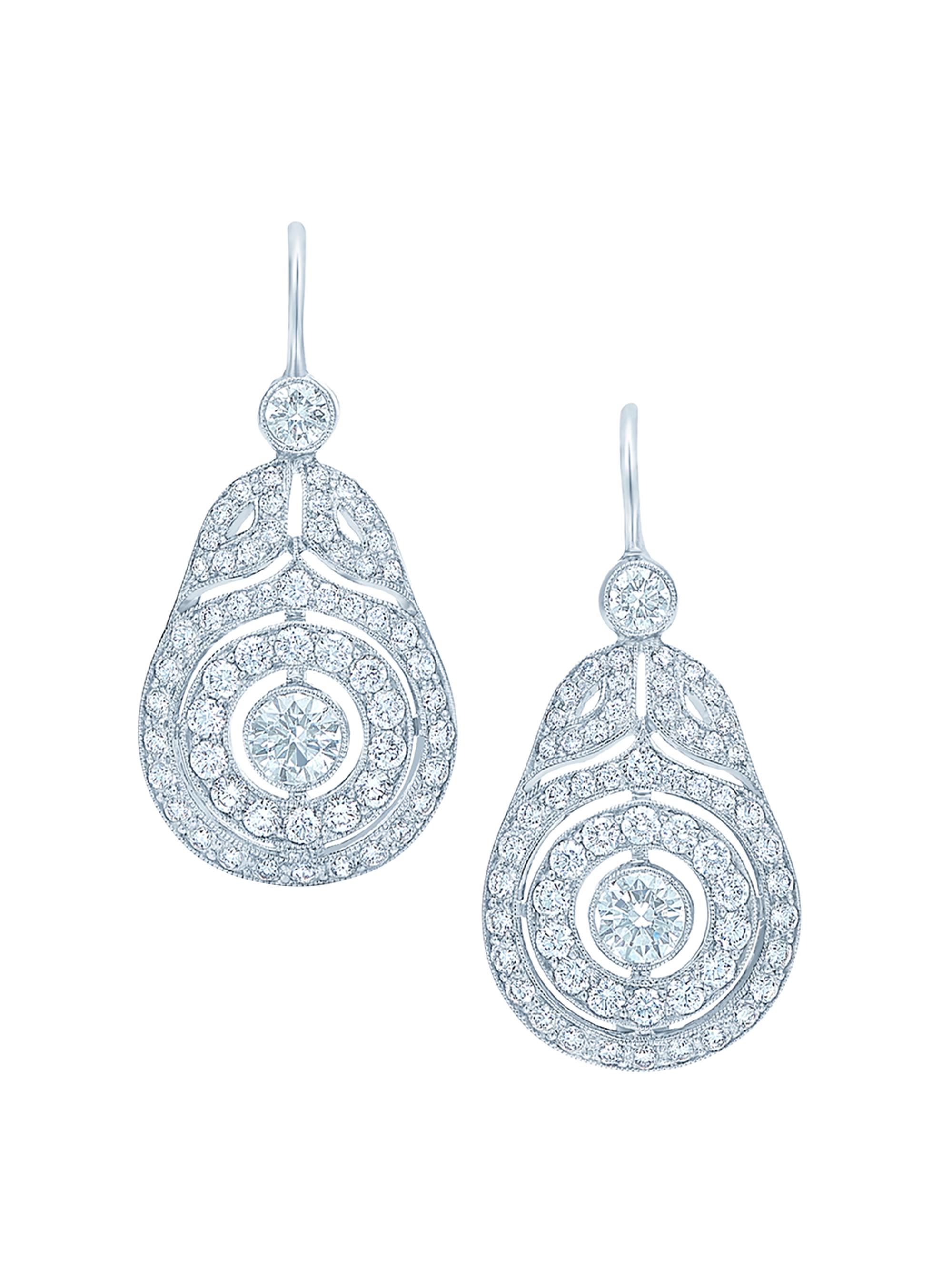 Kwiat Women's Splendor 18K White Gold & Diamond Drop Earrings - White Gold