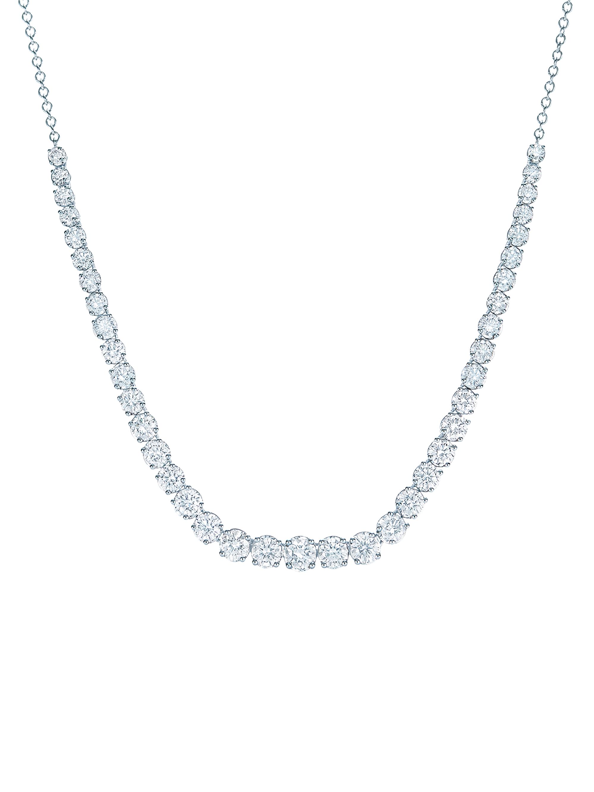 Kwiat Women's Riviera 18K White Gold & Diamond Line Graduated Necklace - White Gold