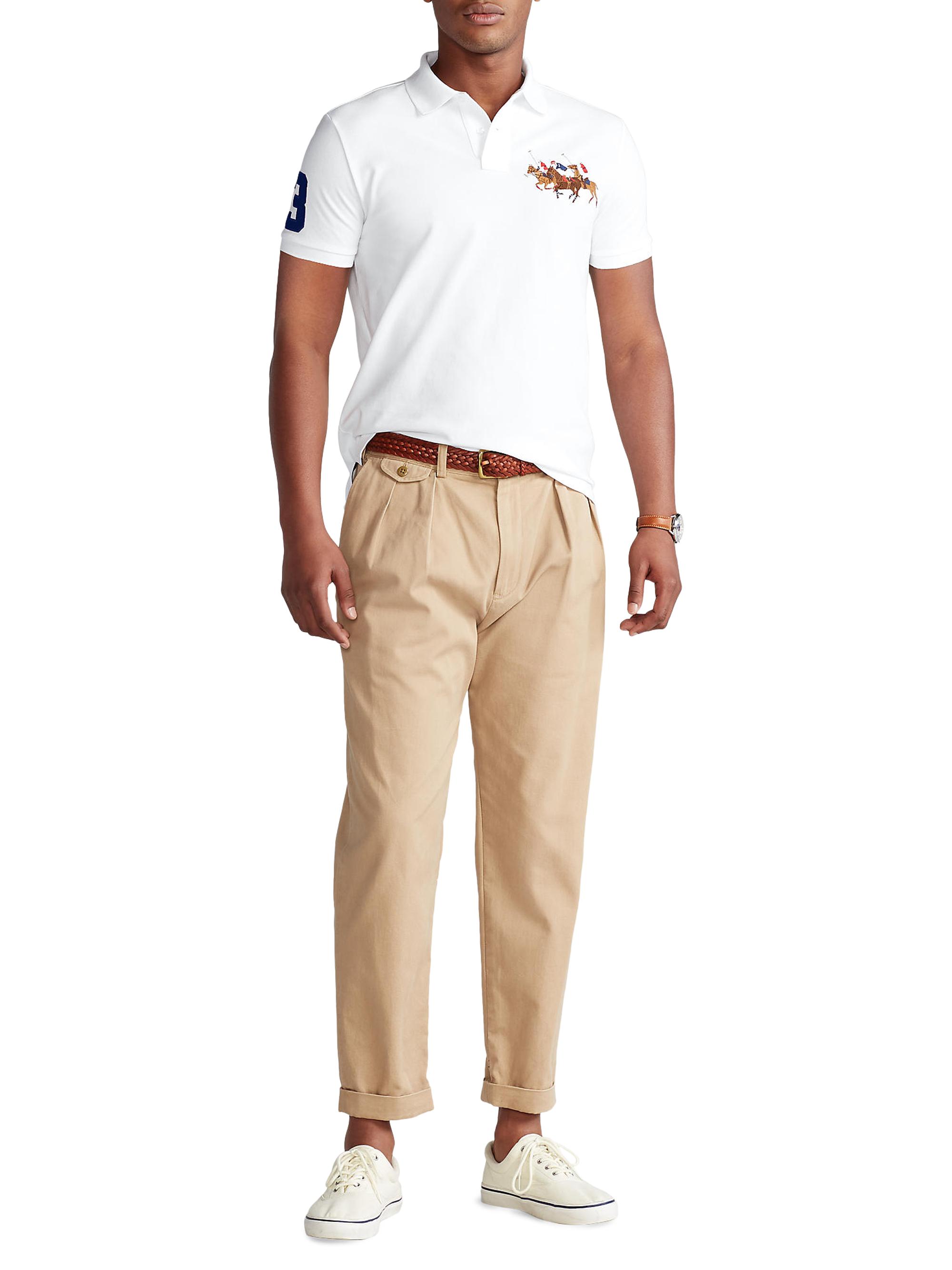 Polo Ralph Lauren Basic Mesh Triple-Pony Polo | Saks Fifth Avenue
