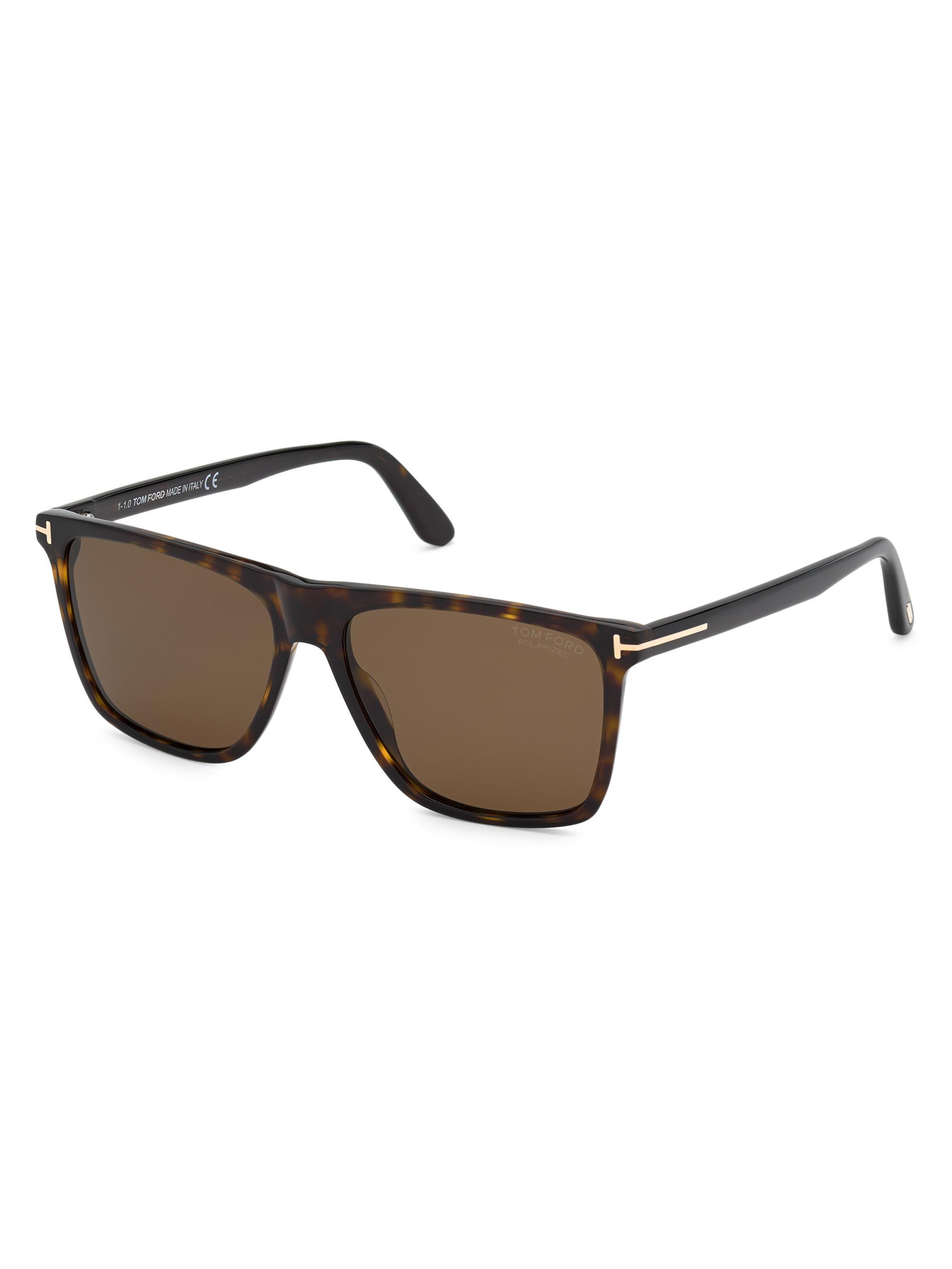 TOM FORD Men's Fletcher 54MM Square Sunglasses - Classic Dark Brown