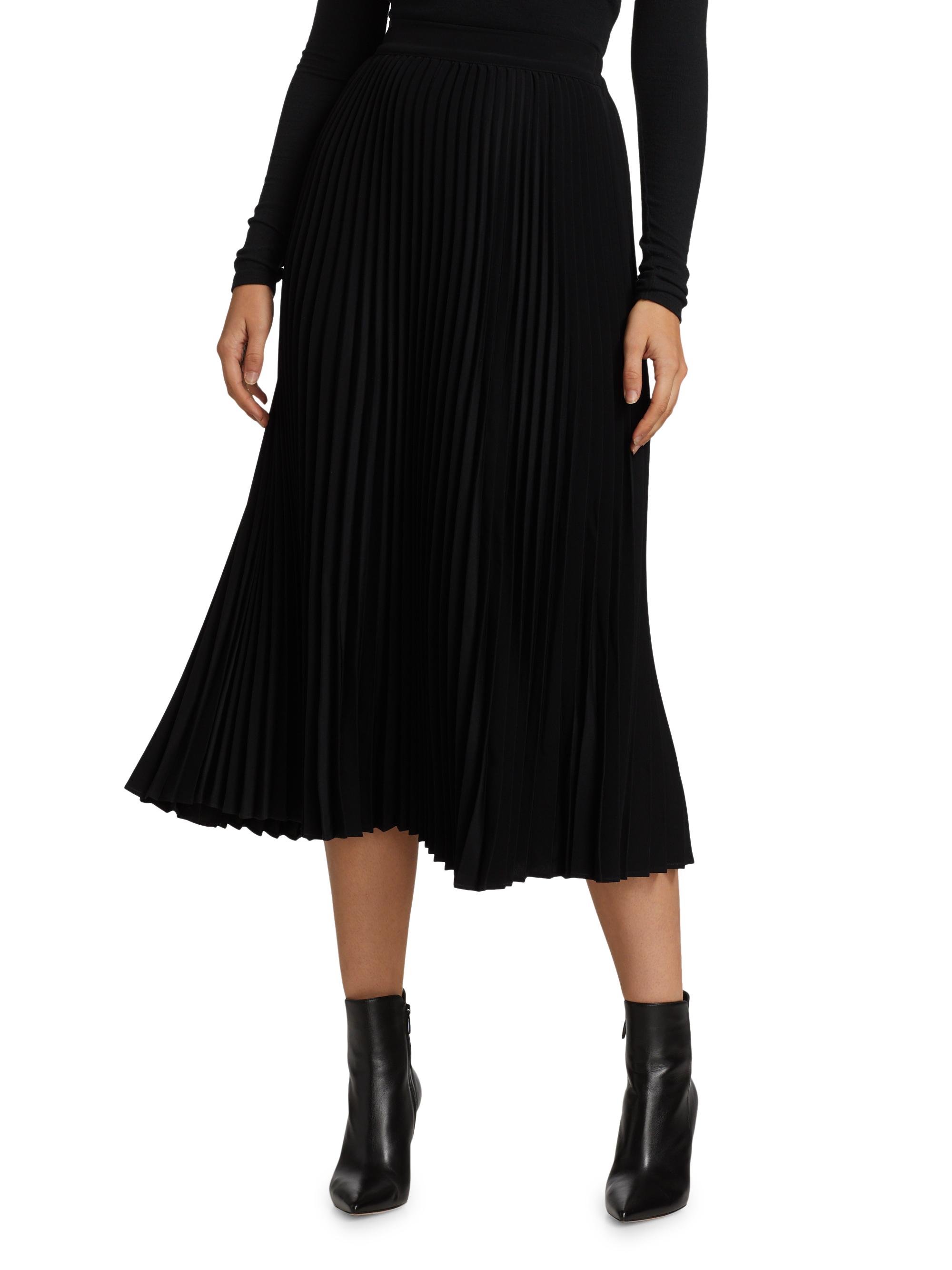 Co Essentials Elastic-Waist Pleated Skirt | Saks Fifth Avenue