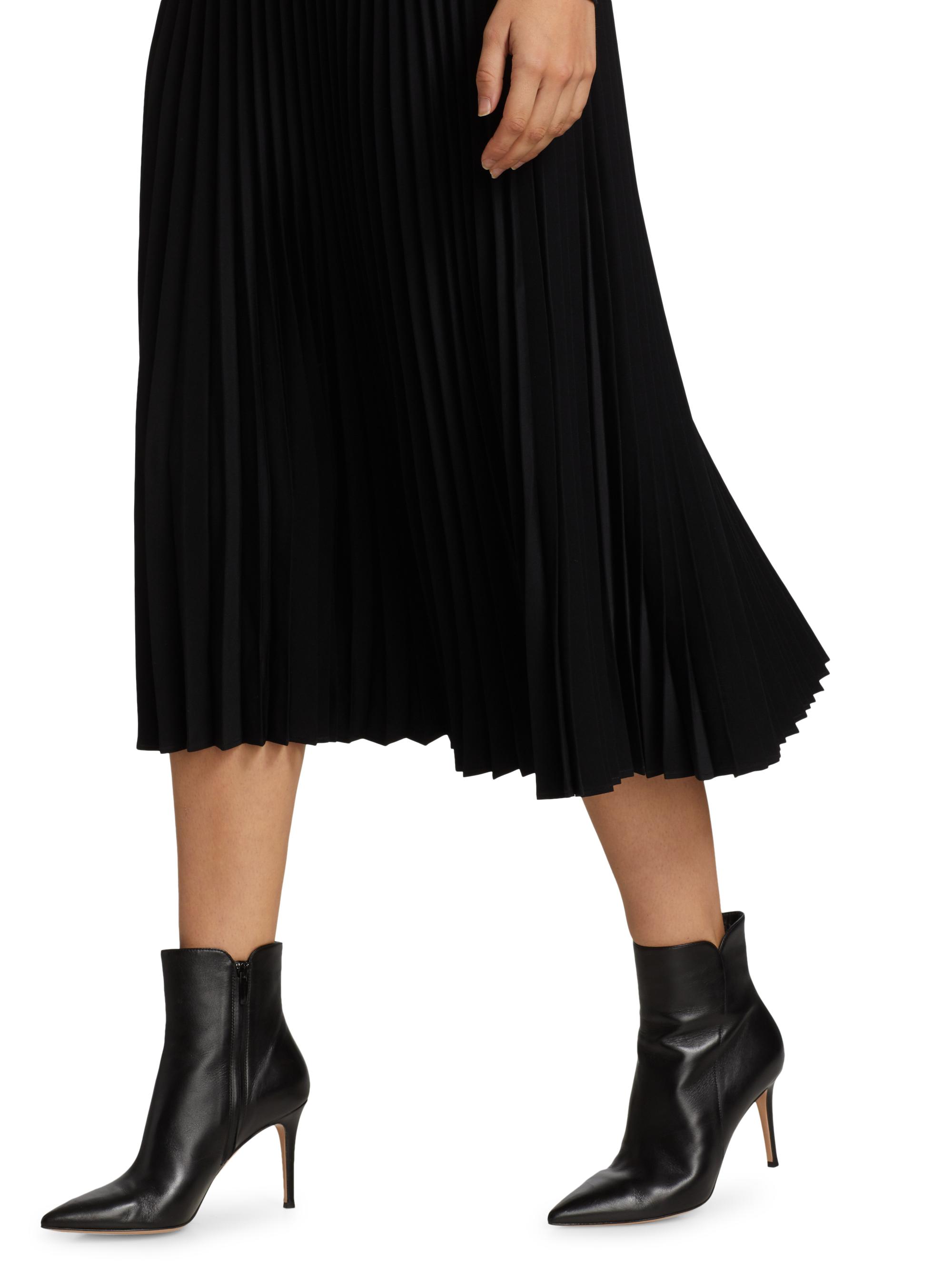 Co Essentials Elastic-Waist Pleated Skirt | Saks Fifth Avenue