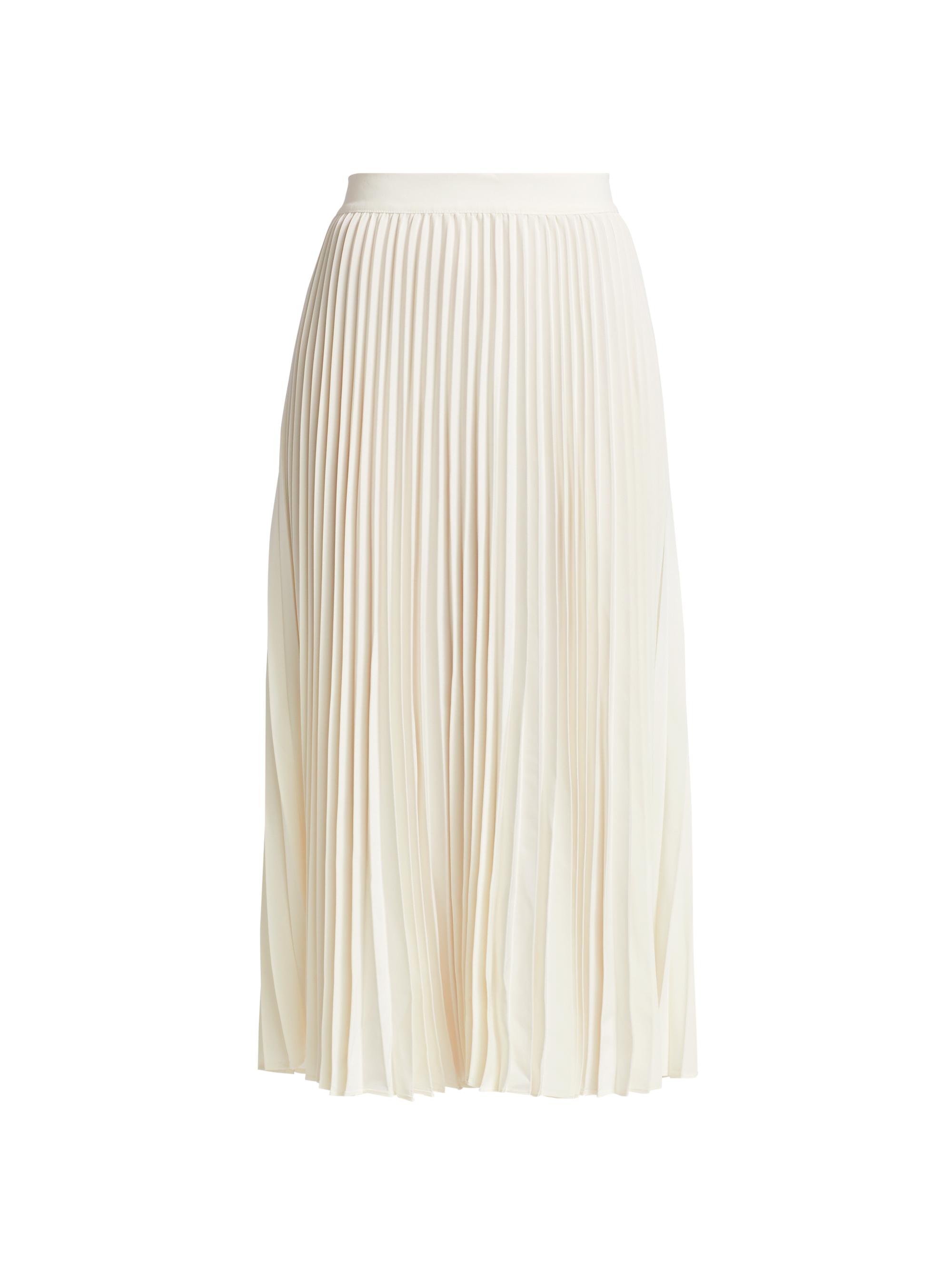 Co Women's Essentials Elastic-Waist Pleated Skirt - White