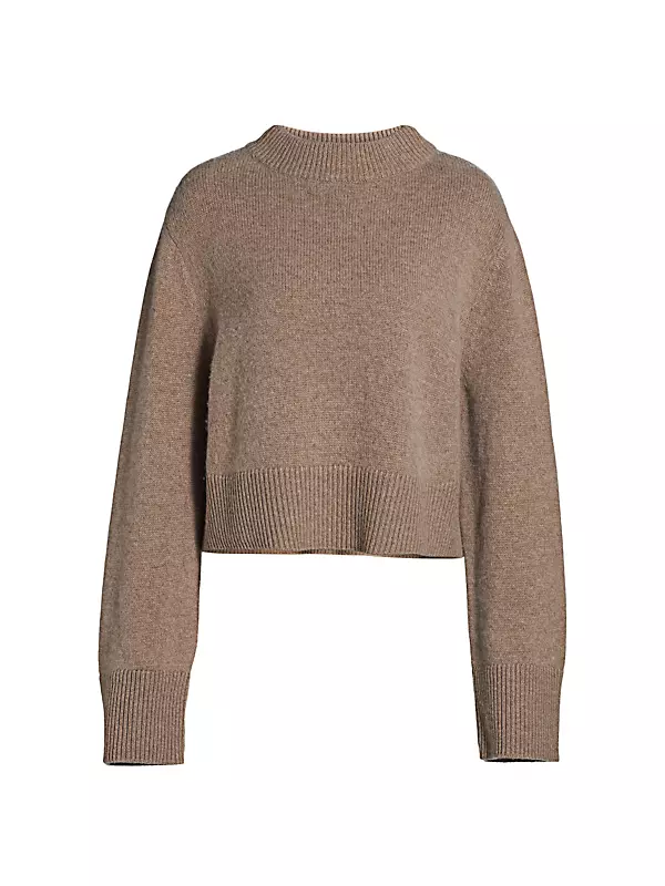 Boxy Crop Wool & Cashmere Sweater
