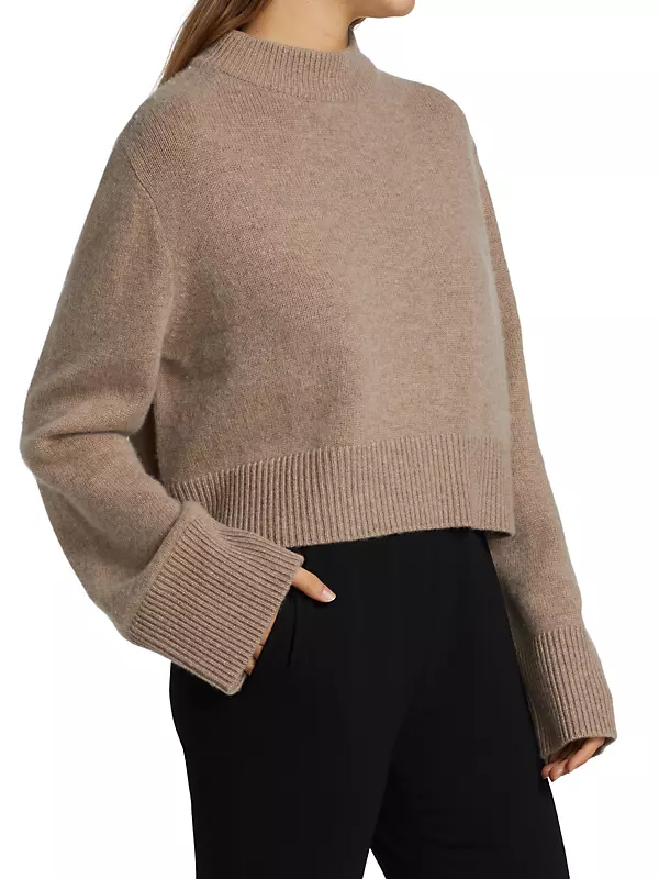 Boxy Crop Wool & Cashmere Sweater