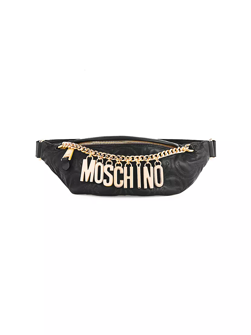 Shop Moschino Smiley-Embossed Leather Belt Bag | Saks Fifth Avenue