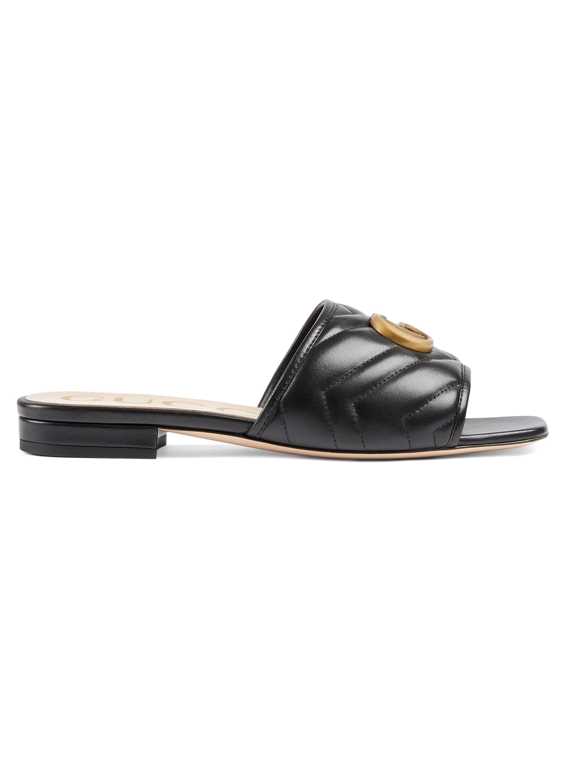 Gucci Women's Jolie Quilted Sandals - Nero